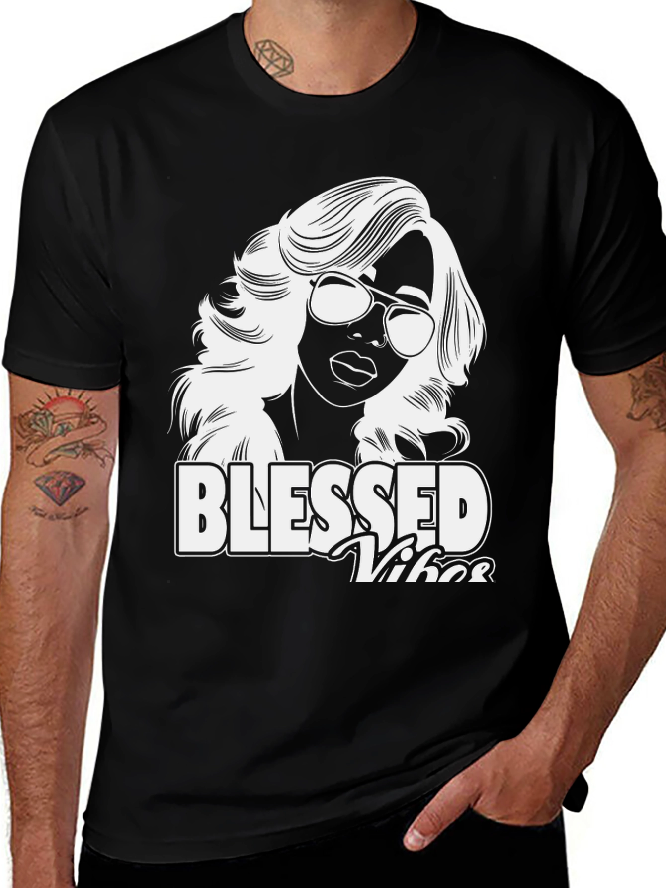 Blessed Vibes Graphic T-Shirt
