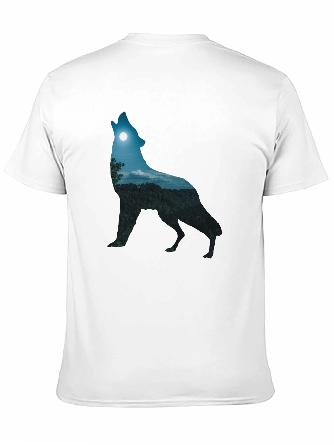 Howling Wolf Nightscape Graphic T-Shirt