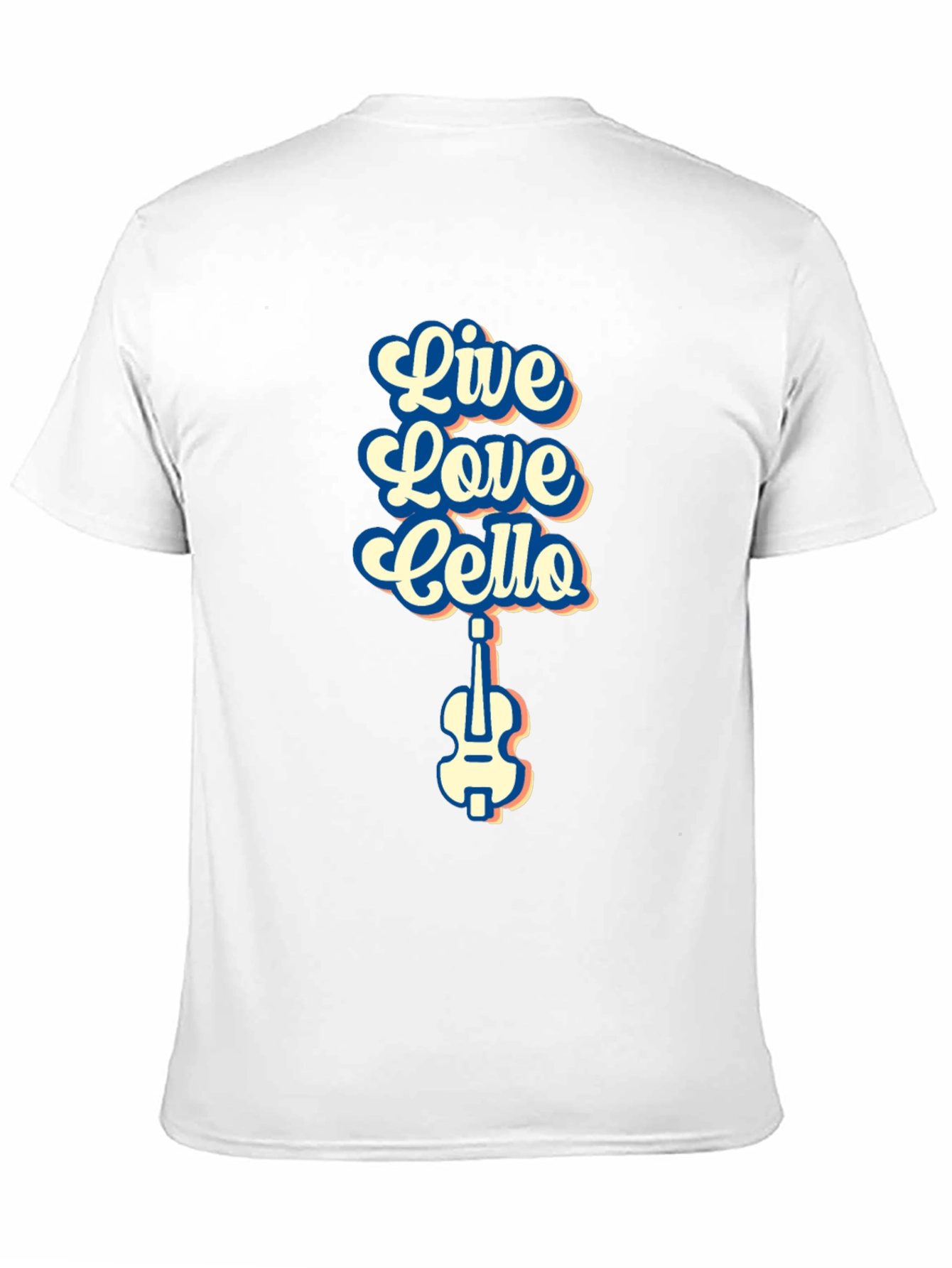 Live Love Cello Black Graphic T-Shirt