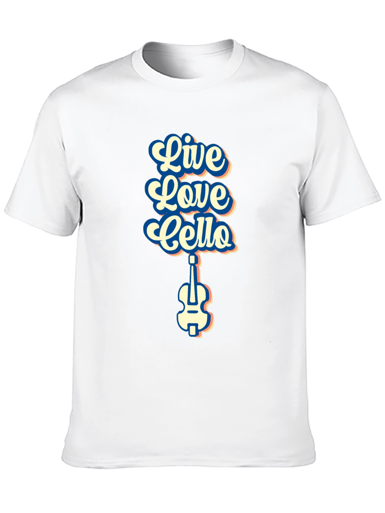 Live Love Cello Black Graphic T-Shirt