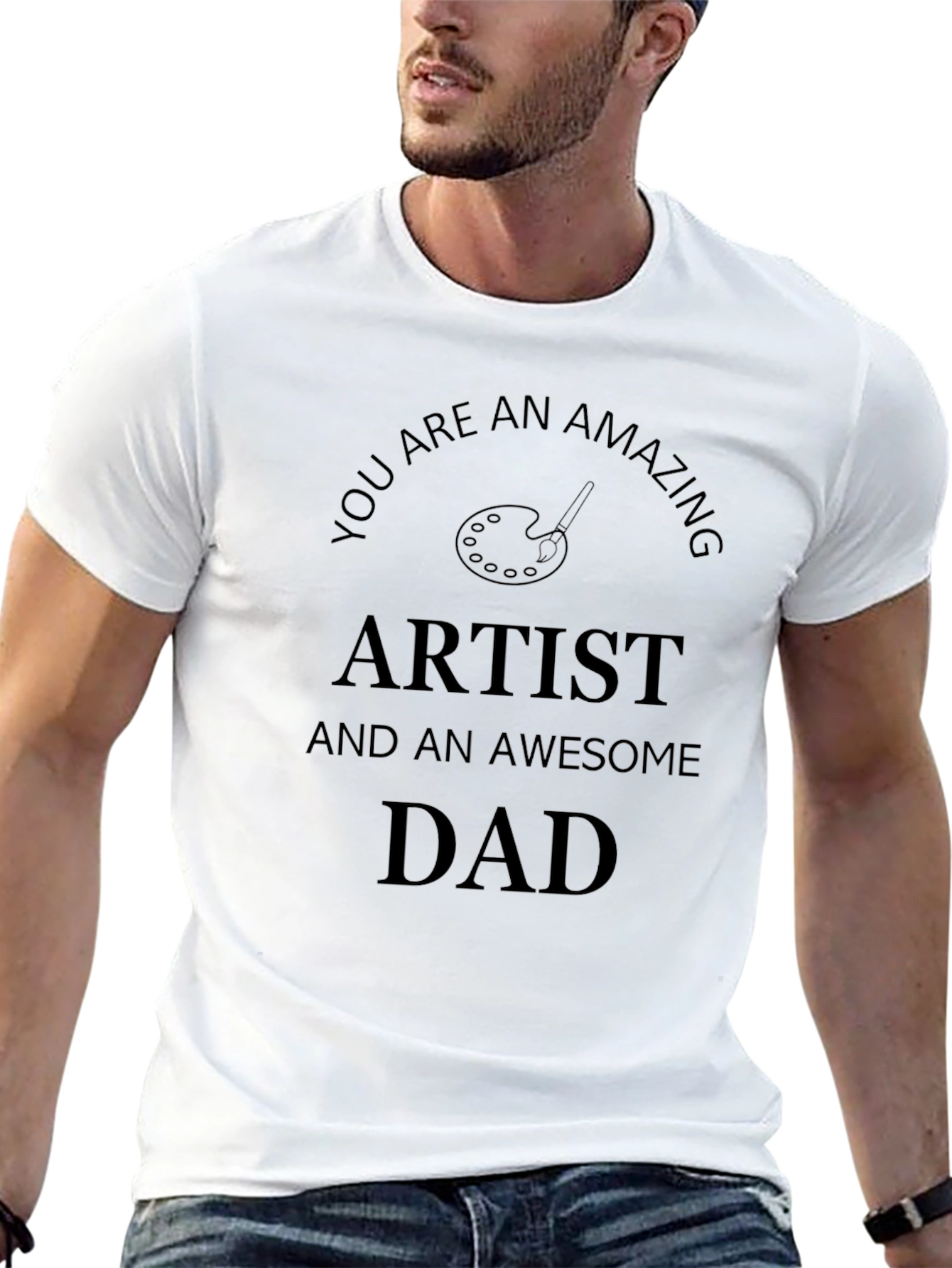 Artist Dad Black T-Shirt - Awesome Fathers Day Gift