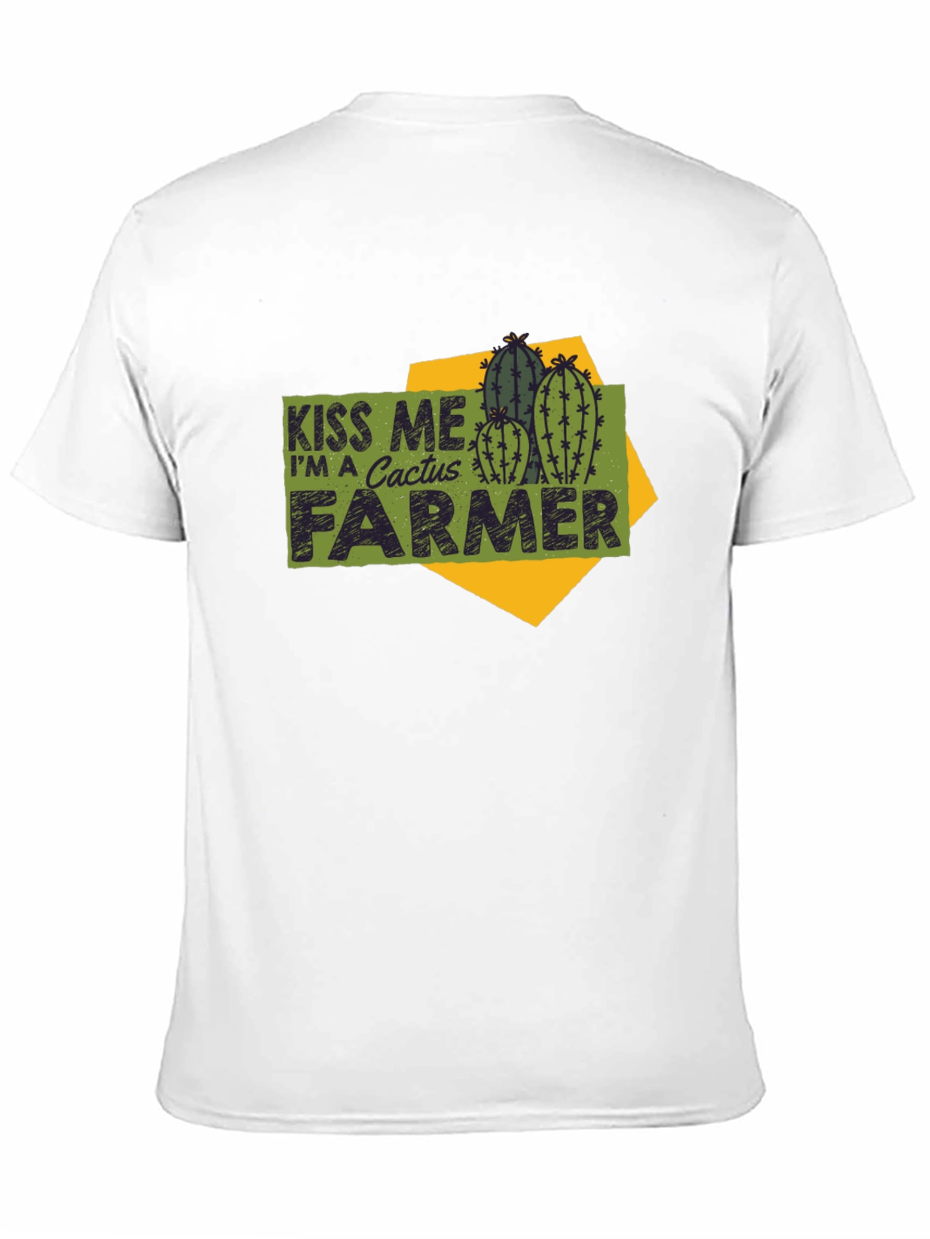 Kiss Me Cactus Farmer T-Shirt - Black