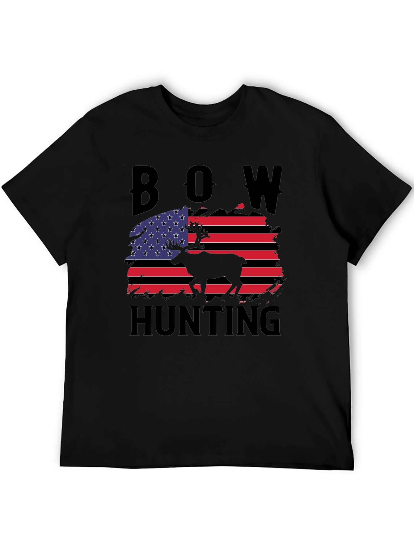 Bow Hunting USA Flag Graphic T-Shirt
