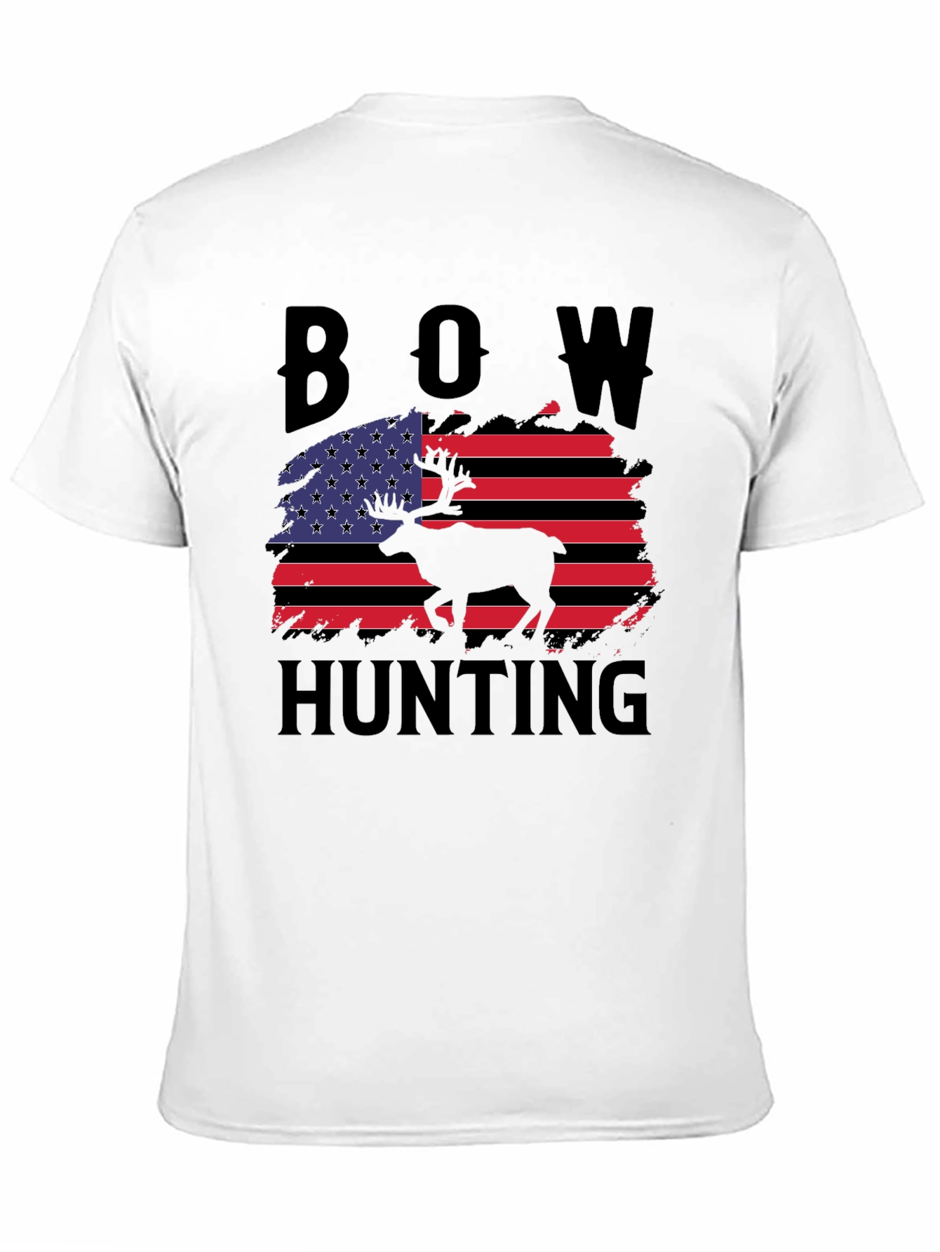 Bow Hunting USA Flag Graphic T-Shirt