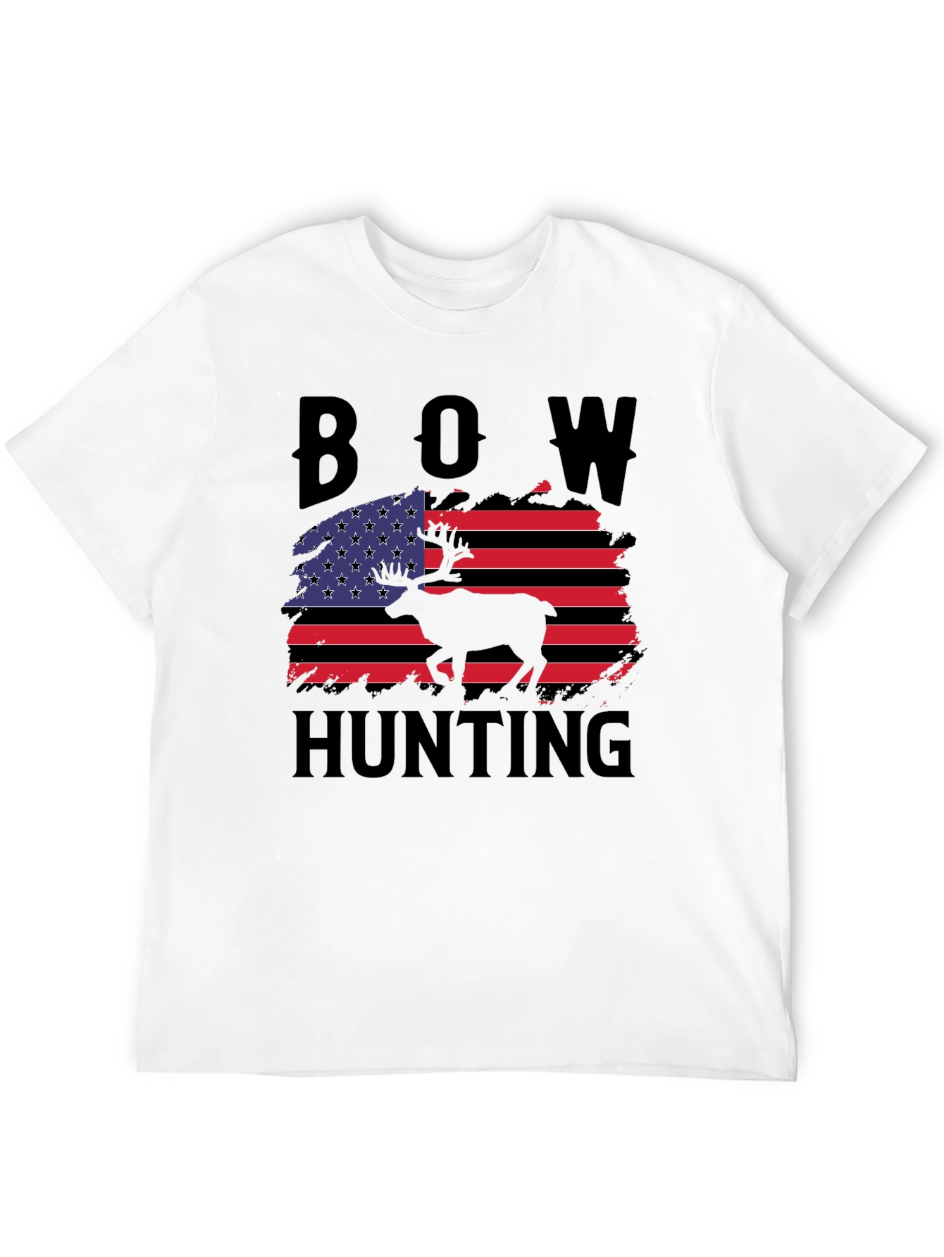 Bow Hunting USA Flag Graphic T-Shirt