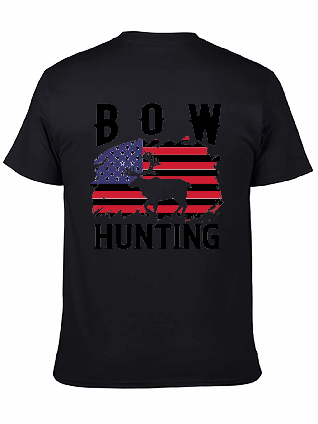 Bow Hunting USA Flag Graphic T-Shirt