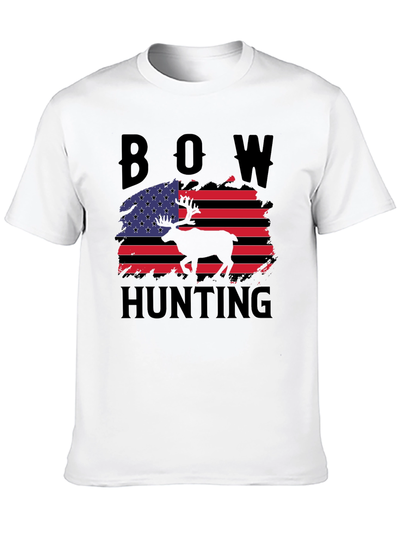 Bow Hunting USA Flag Graphic T-Shirt