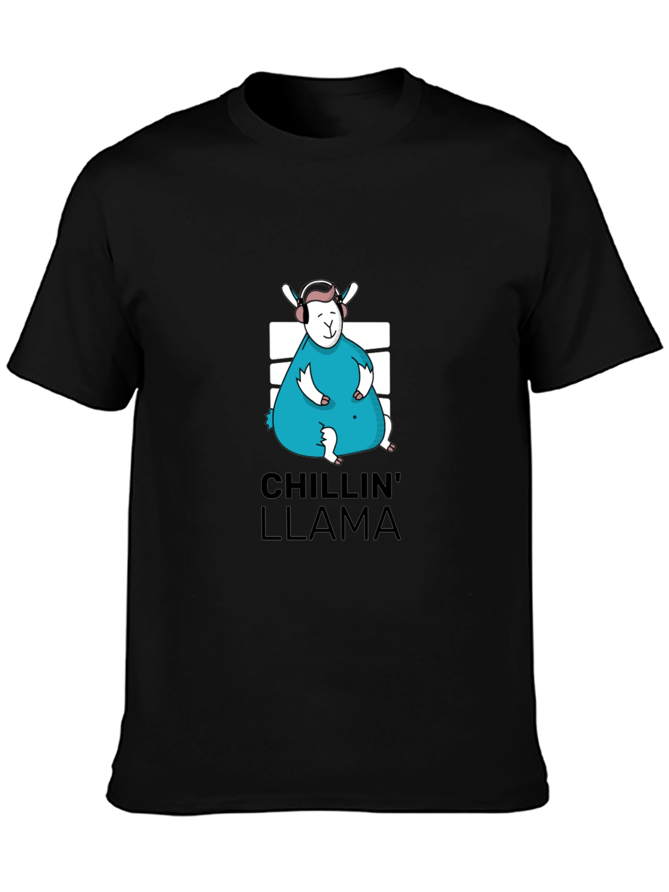 Chillin Llama Graphic Tee - Black