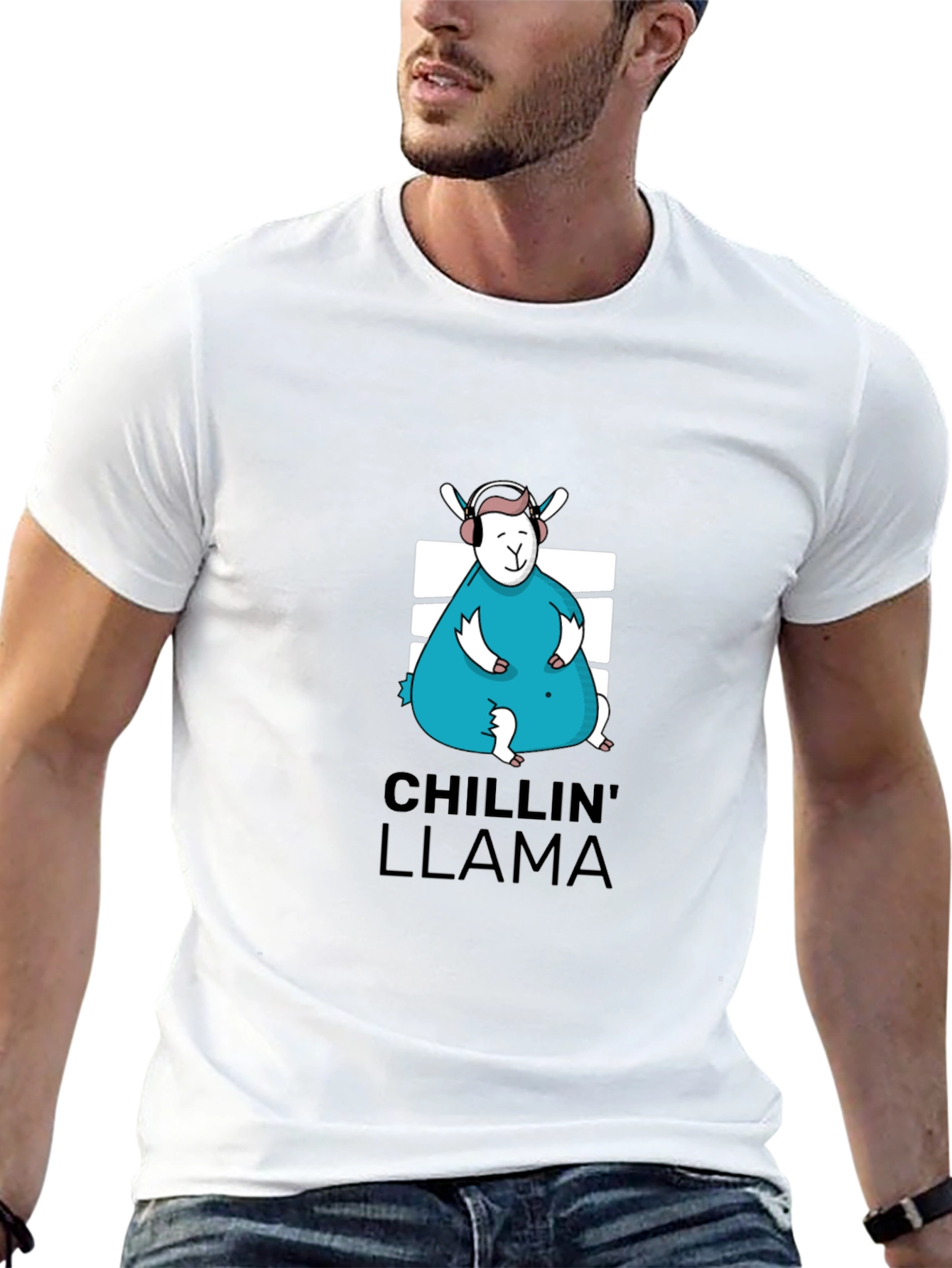 Chillin Llama Graphic Tee - Black