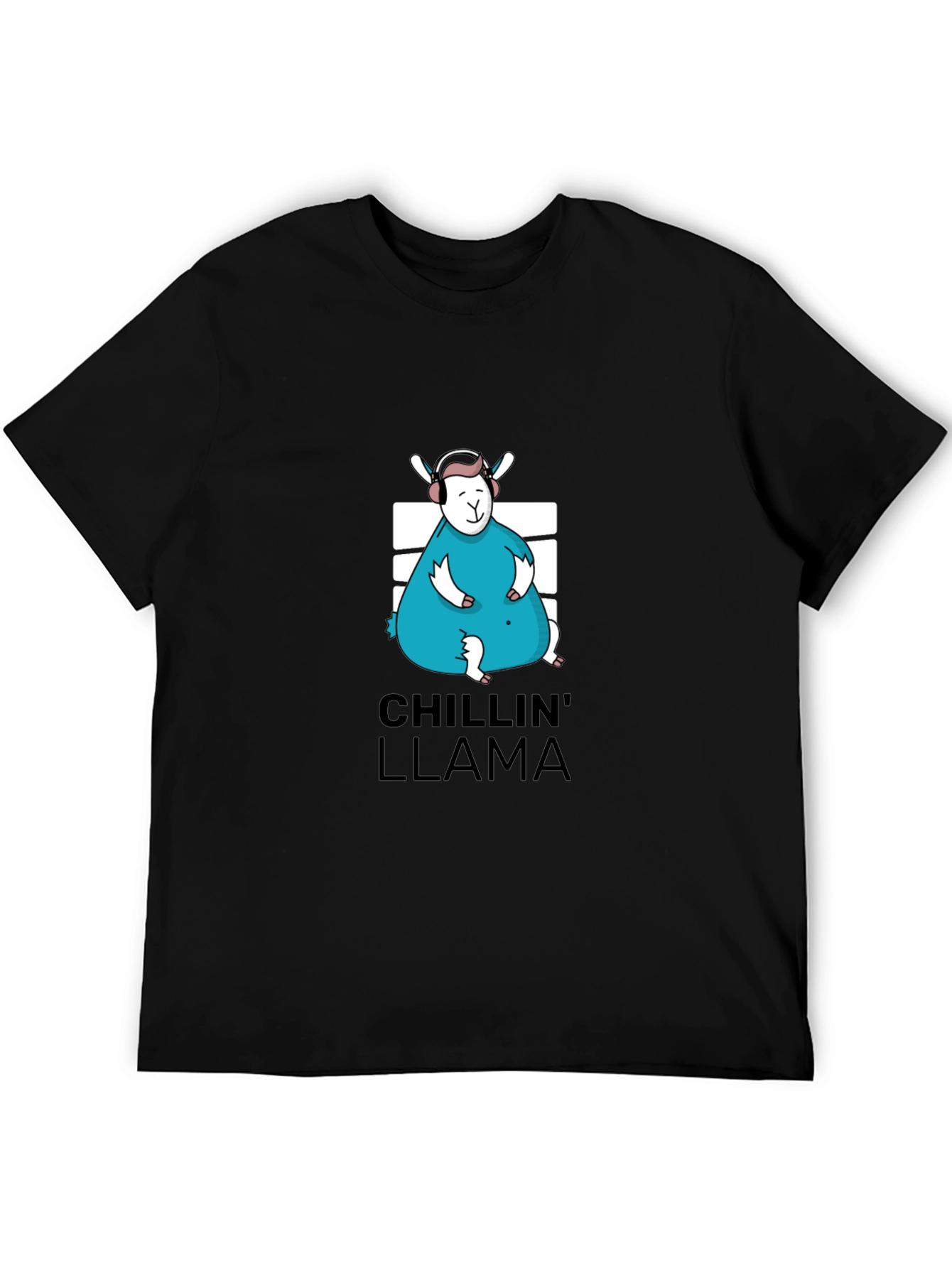 Chillin Llama Graphic Tee - Black