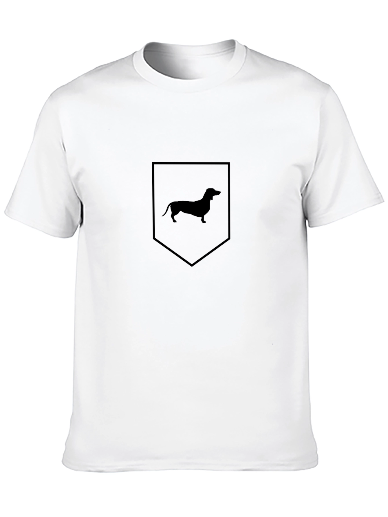 Dachshund Silhouette Graphic Tee - Black