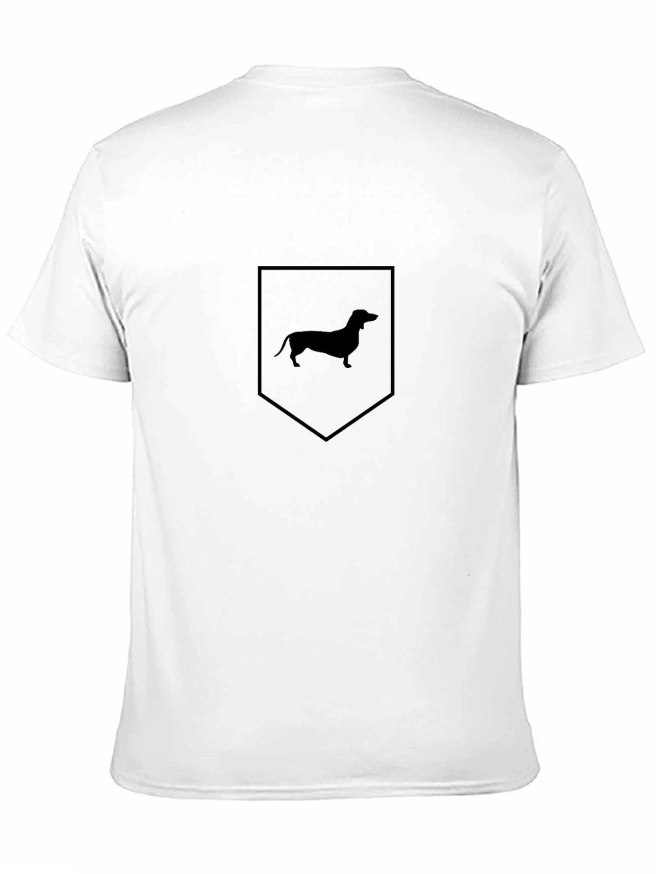 Dachshund Silhouette Graphic Tee - Black