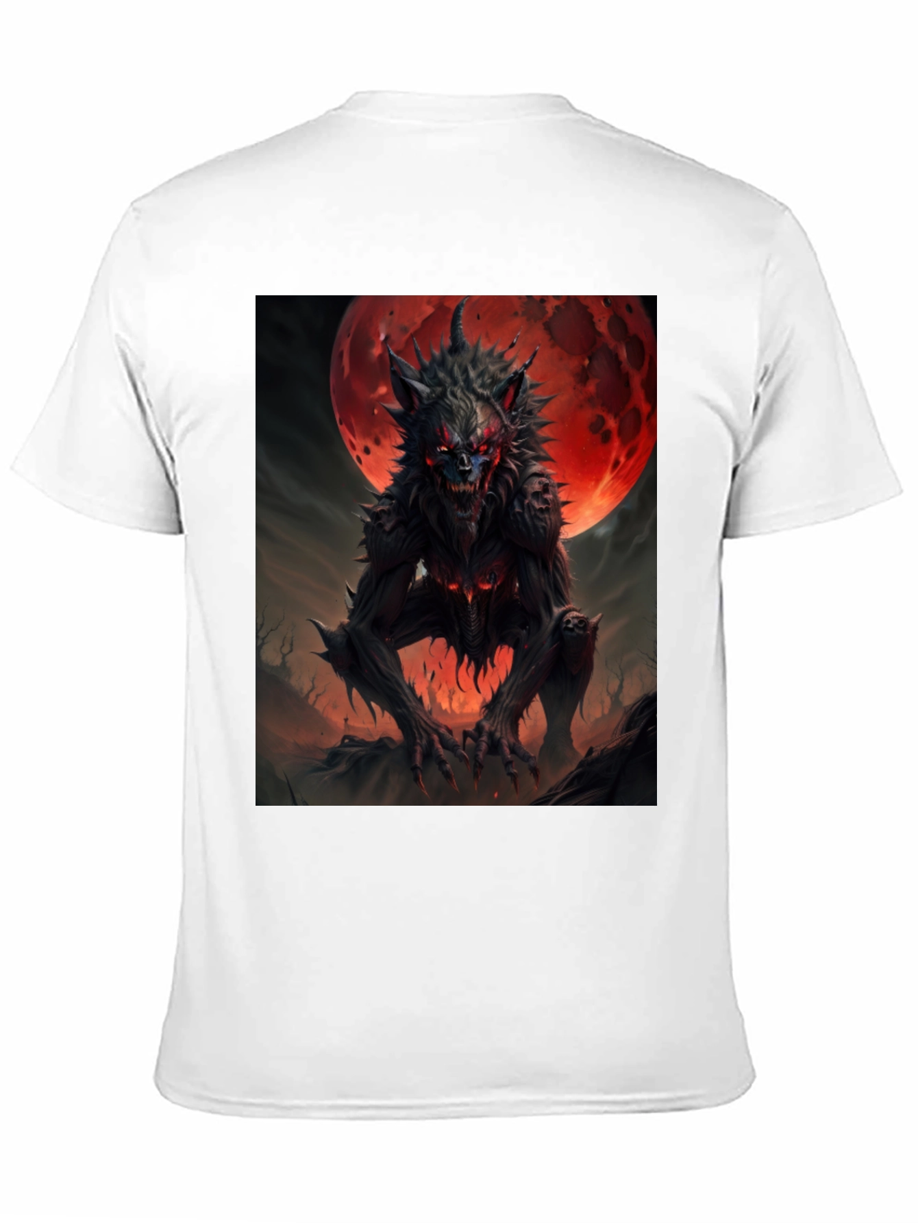 Werewolf Graphic Tee - Creepy Moon T-Shirt