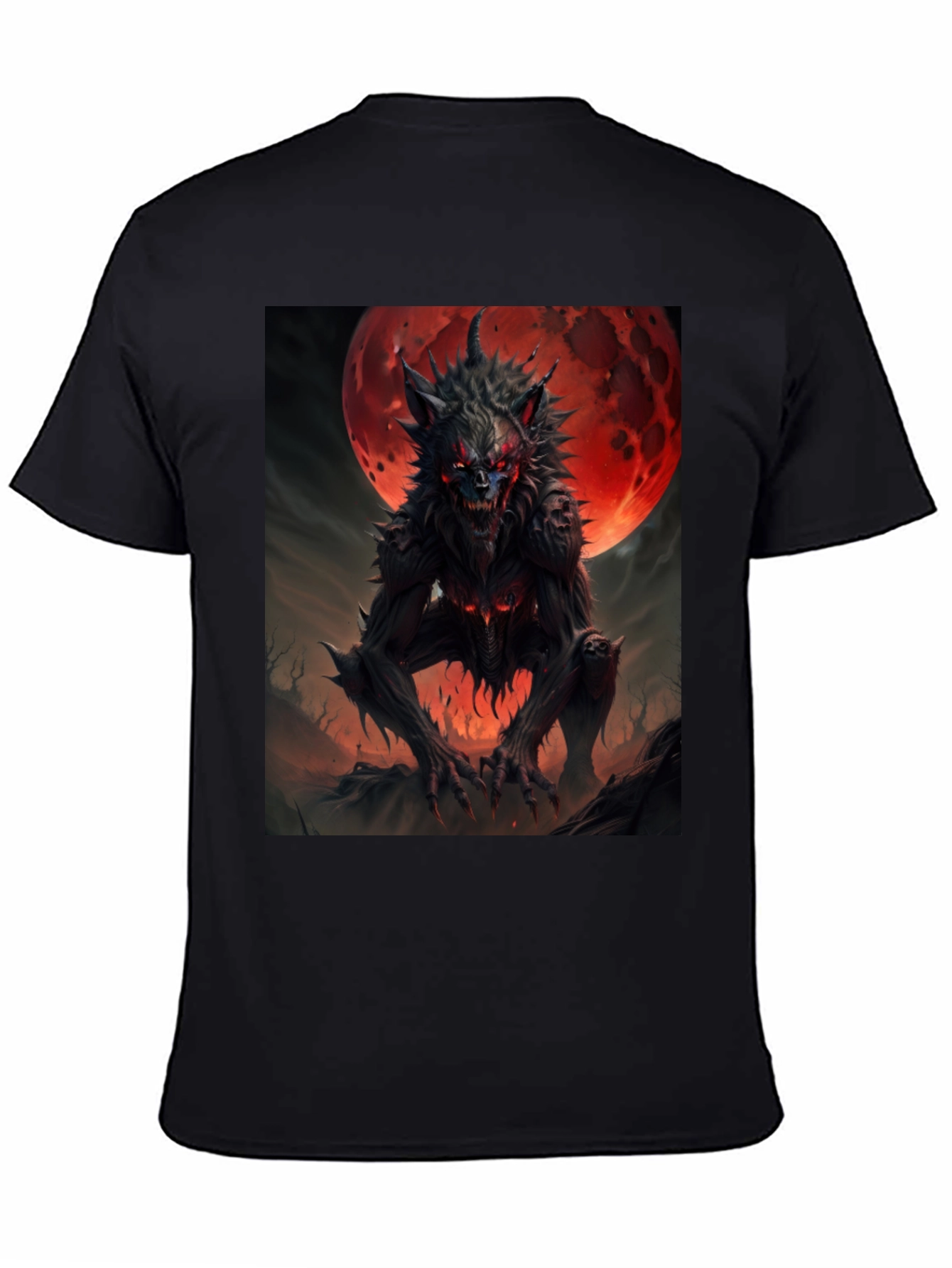 Werewolf Graphic Tee - Creepy Moon T-Shirt