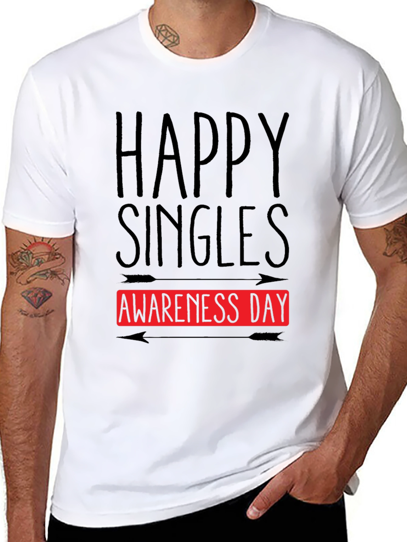 Happy Singles Awareness Day Black T-Shirt