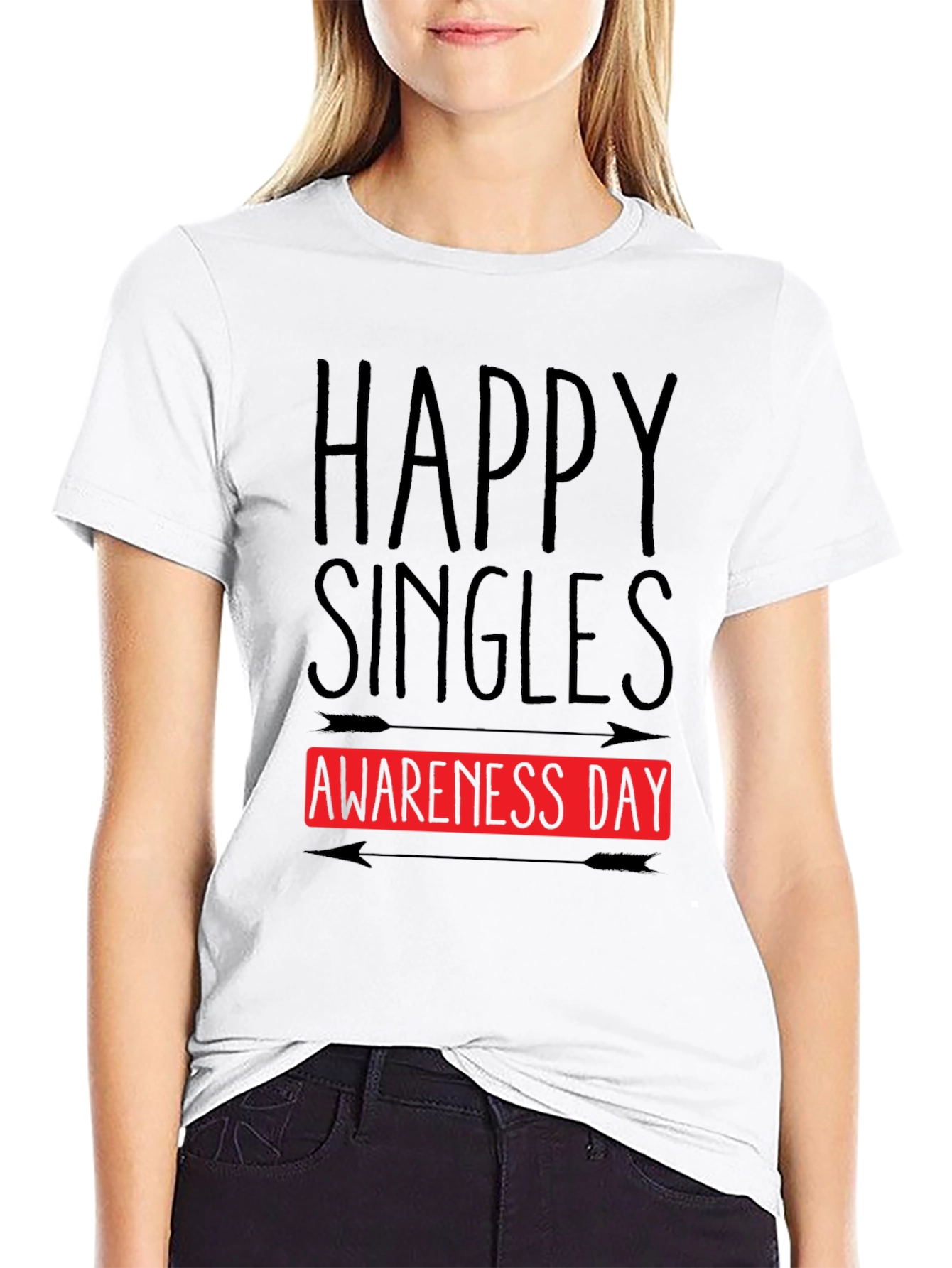 Happy Singles Awareness Day Black T-Shirt