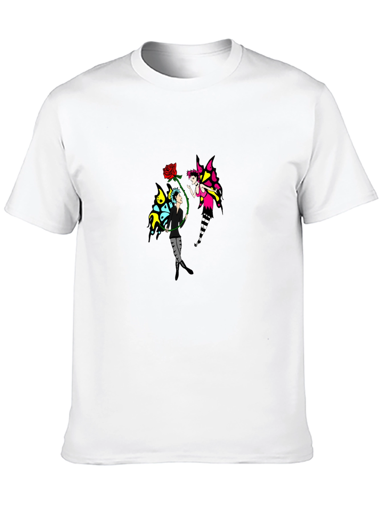Fairy Rose Graphic Black T-Shirt