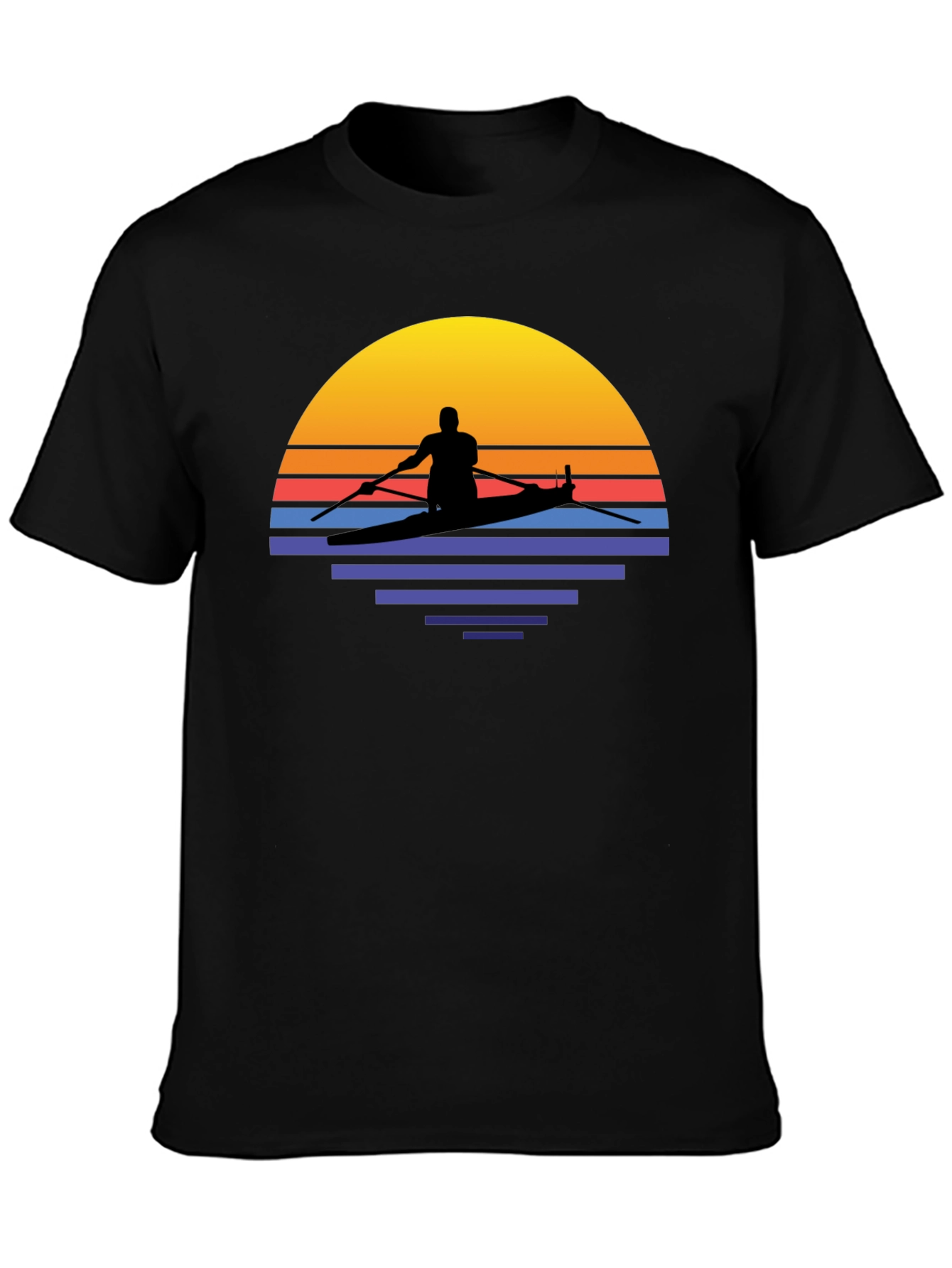 Sunset Kayak T-Shirt - Retro Style