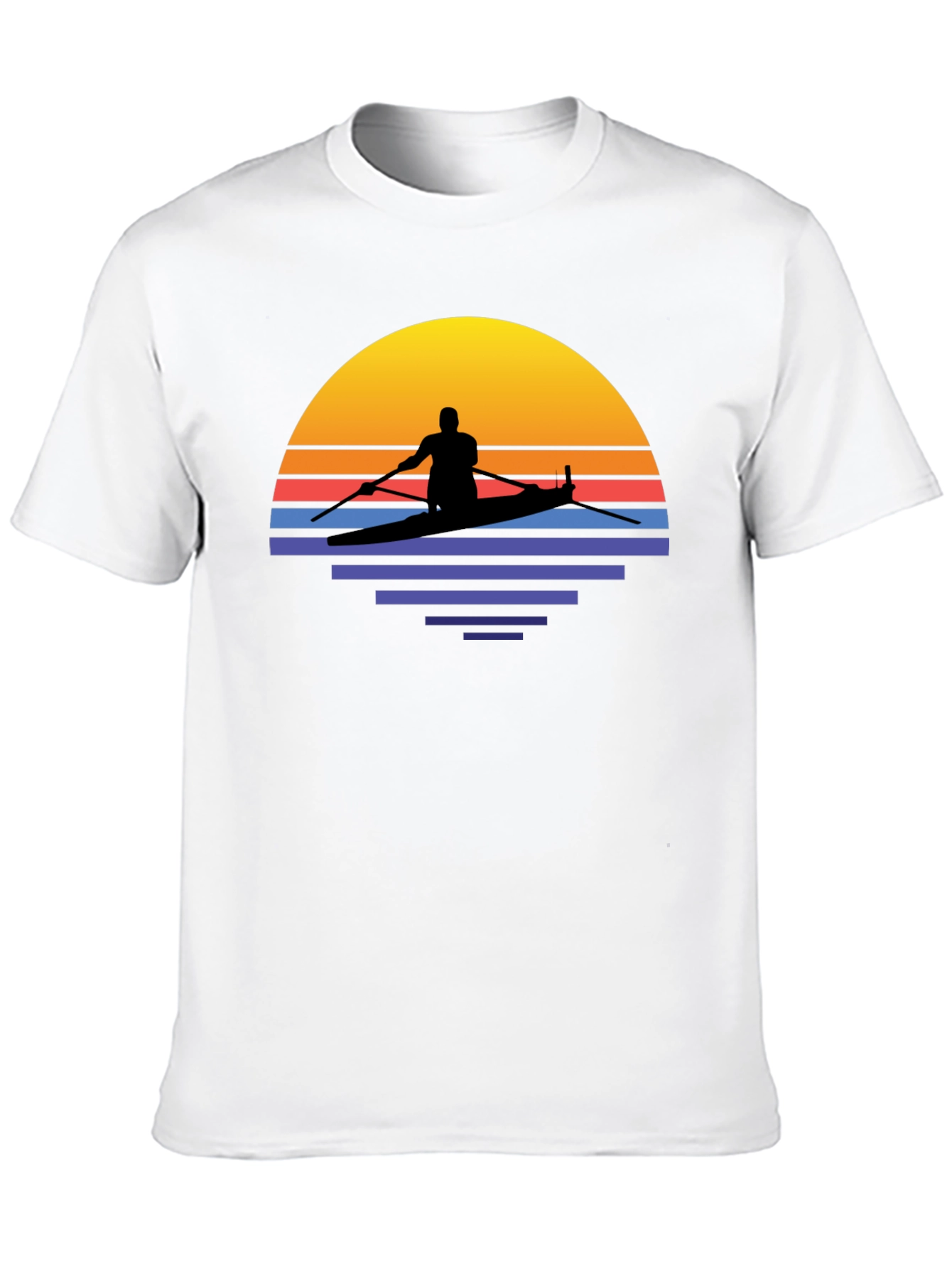 Sunset Kayak T-Shirt - Retro Style