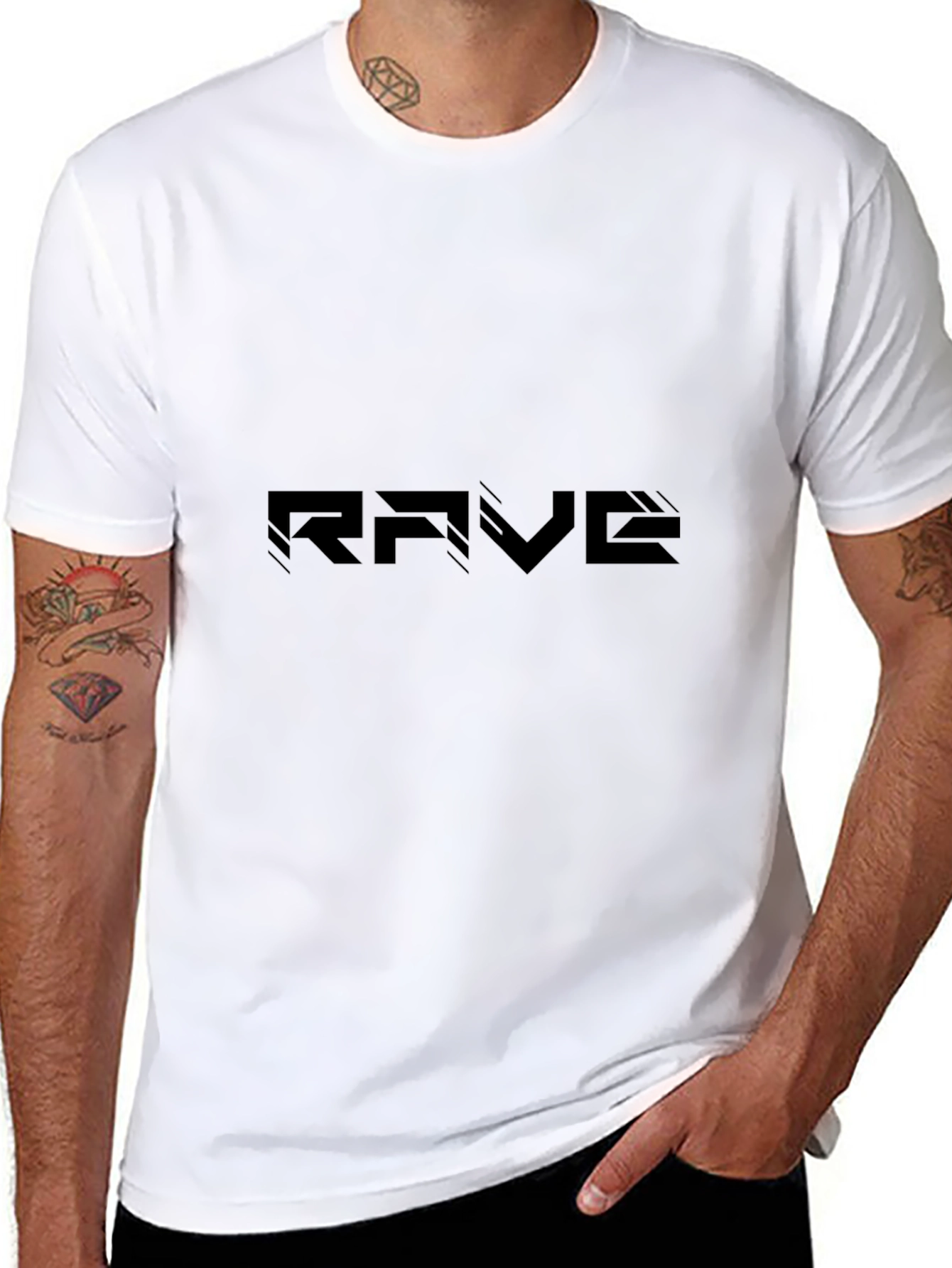 Rave Graphic Black T-Shirt | Modern Design