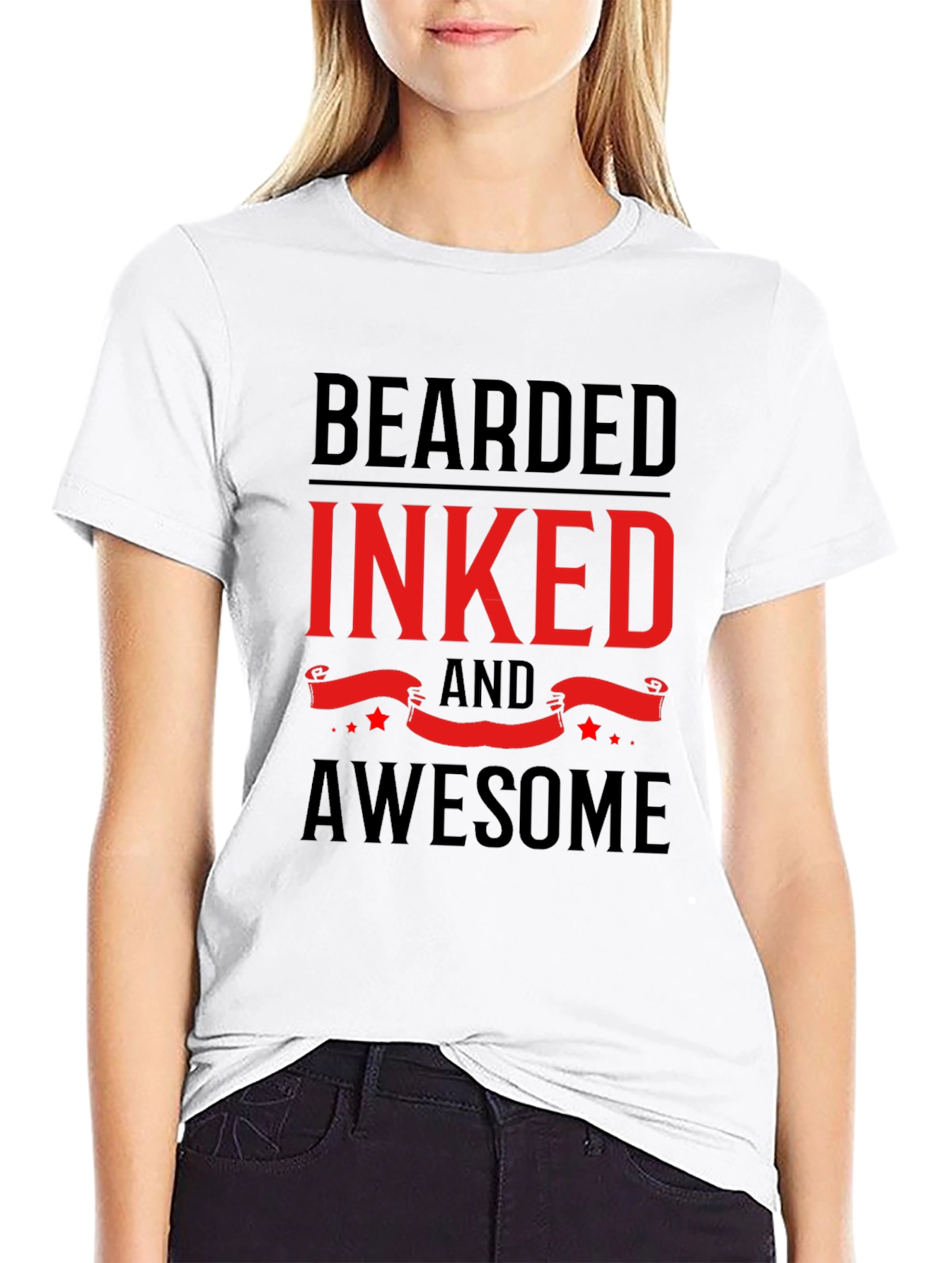 Bearded Inked & Awesome Graphic Tee