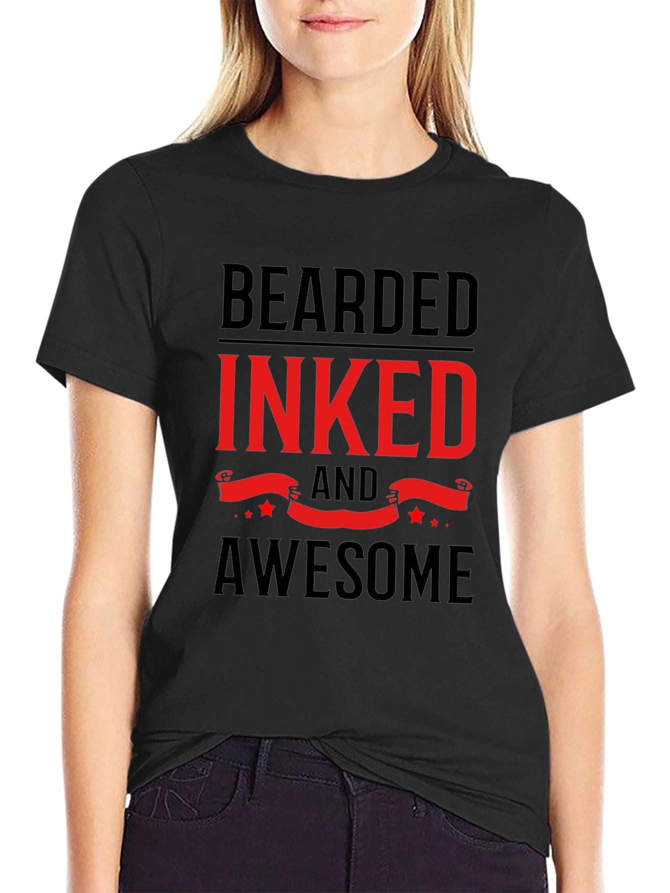 Bearded Inked & Awesome Graphic Tee