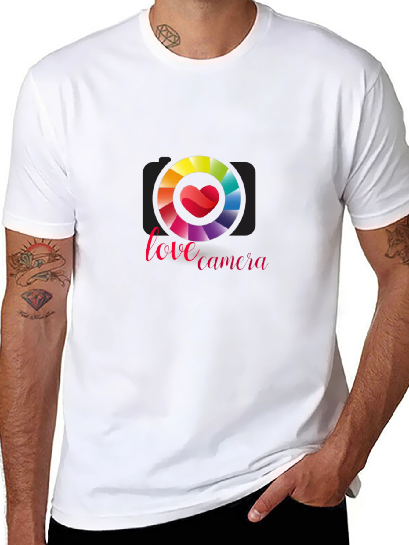 Love Camera Graphic Tee - Black T-Shirt