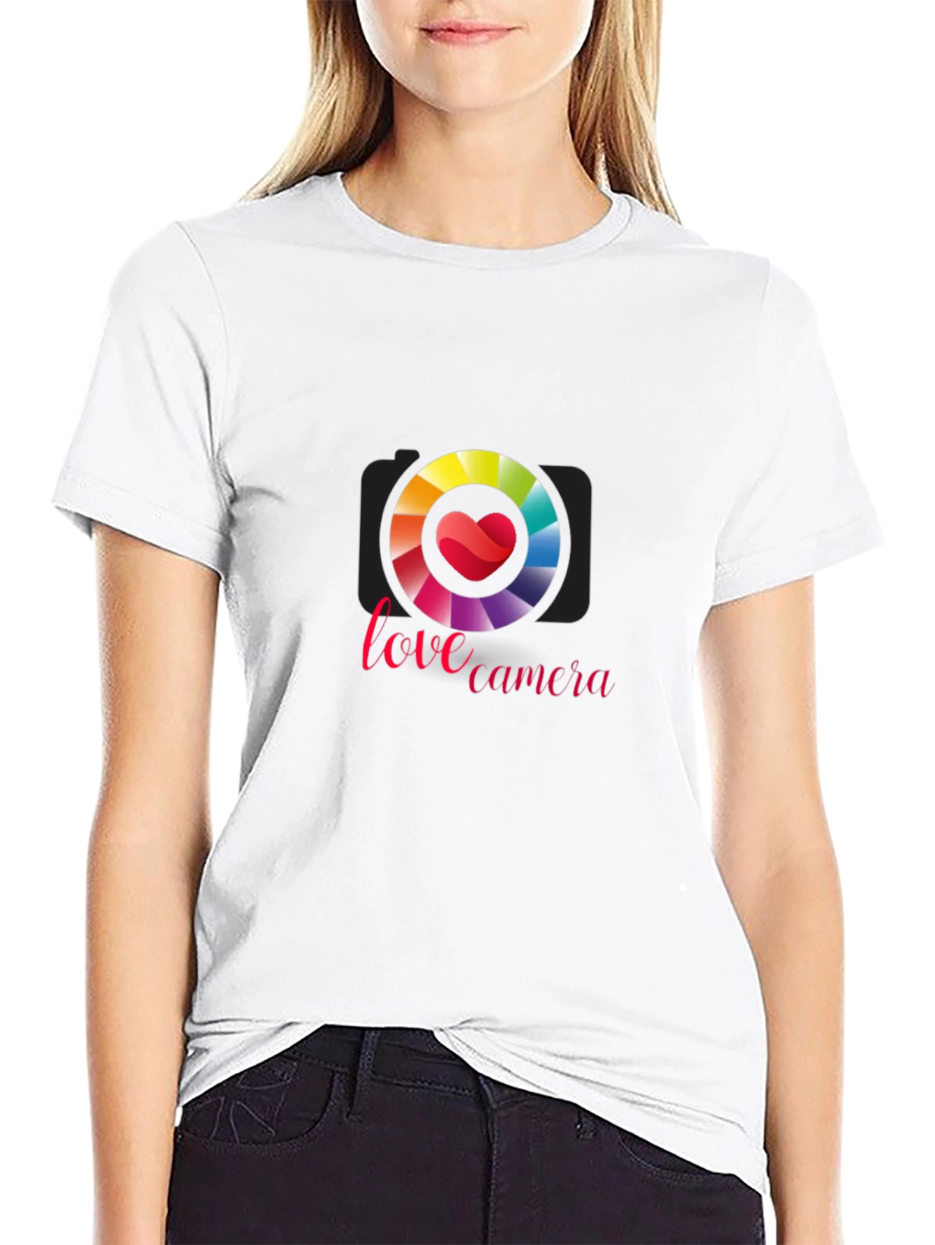 Love Camera Graphic Tee - Black T-Shirt