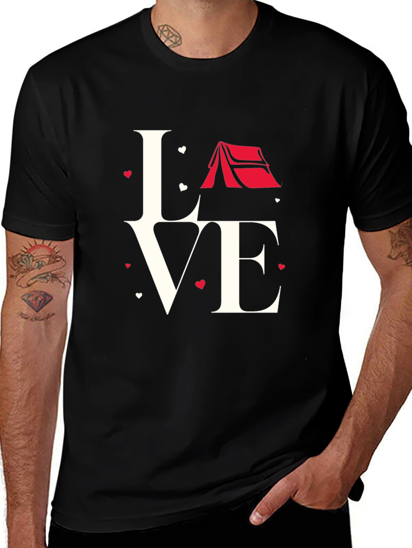 Love Camping Black T-Shirt