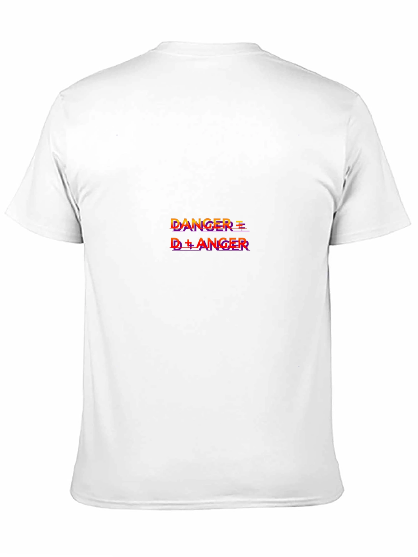 Danger Equals D plus Anger Graphic Black T-Shirt
