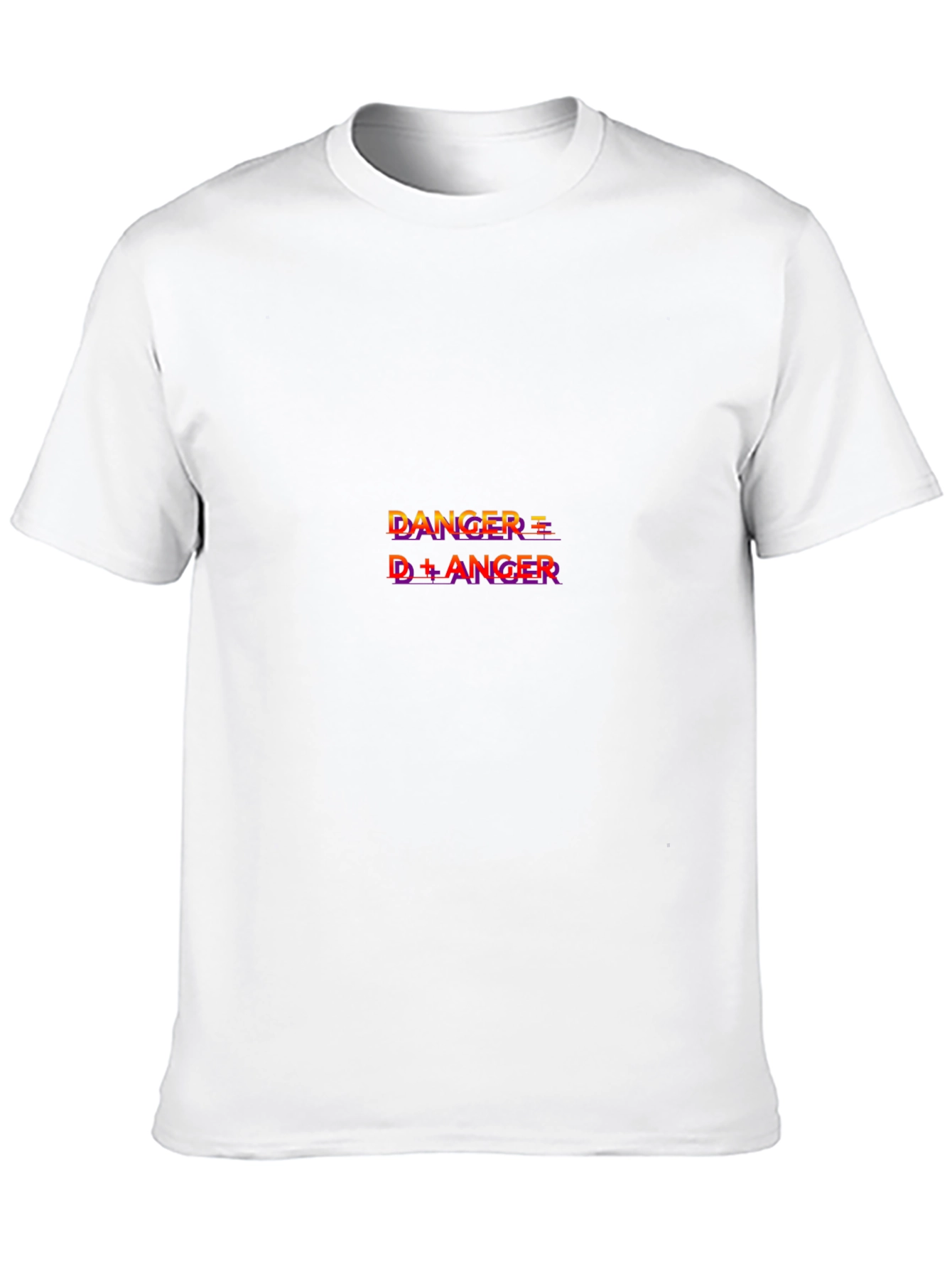 Danger Equals D plus Anger Graphic Black T-Shirt