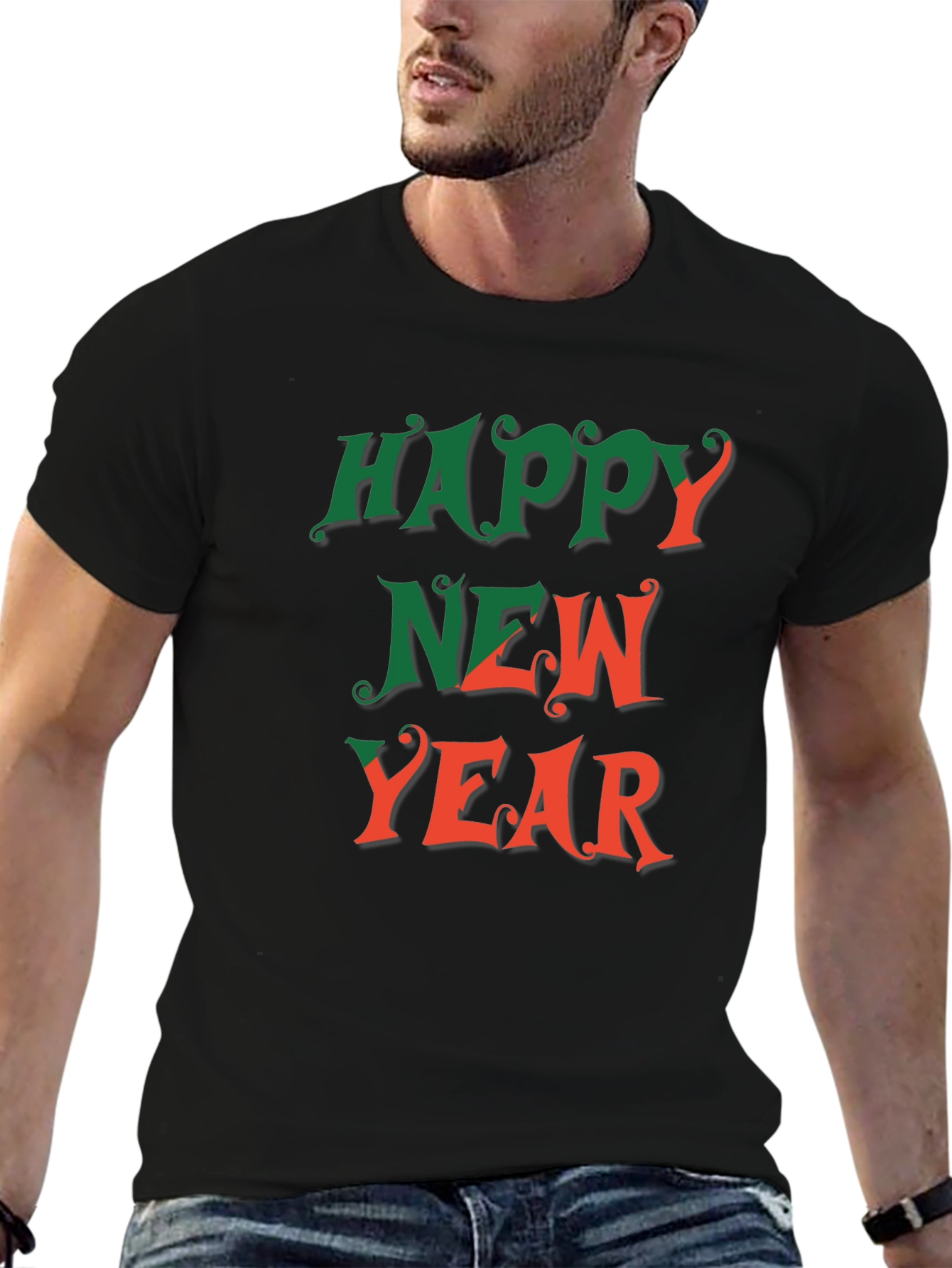 Happy New Year Graphic Tee - Festive Holiday Shirt