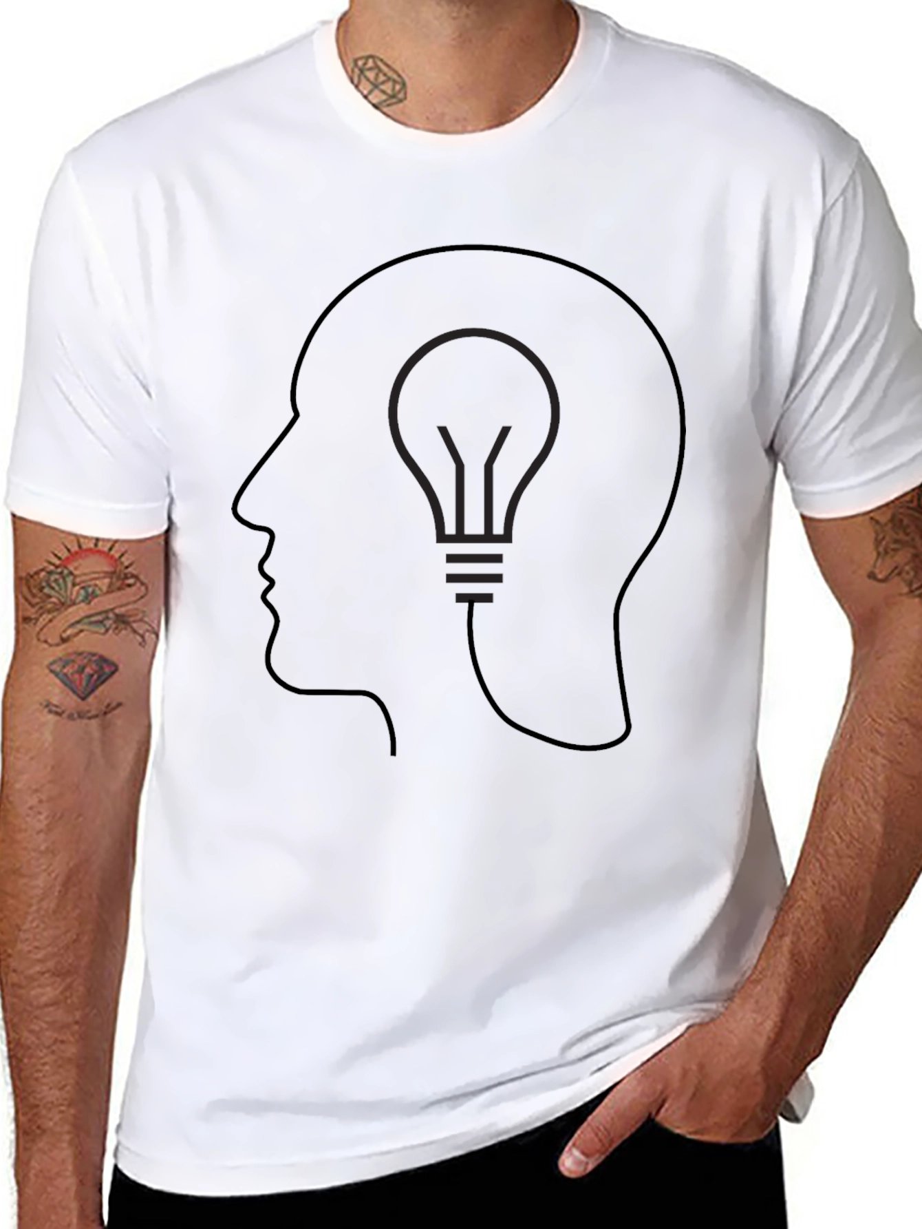 Mindful Idea Tee - Black Graphic T-Shirt