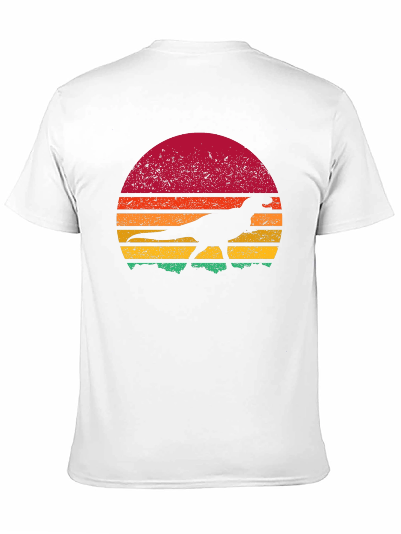 Retro Dinosaur Sunset Graphic Tee