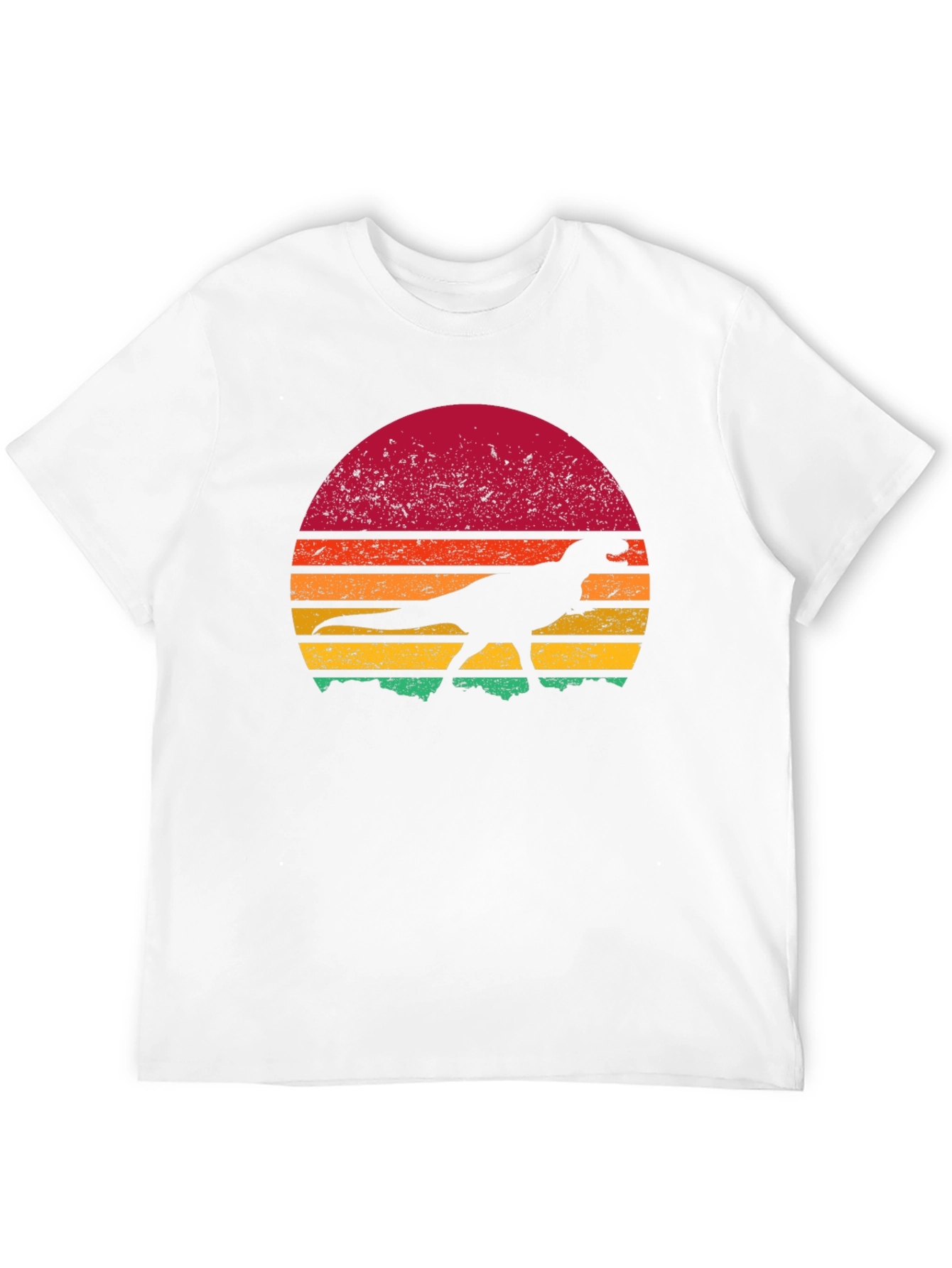 Retro Dinosaur Sunset Graphic Tee