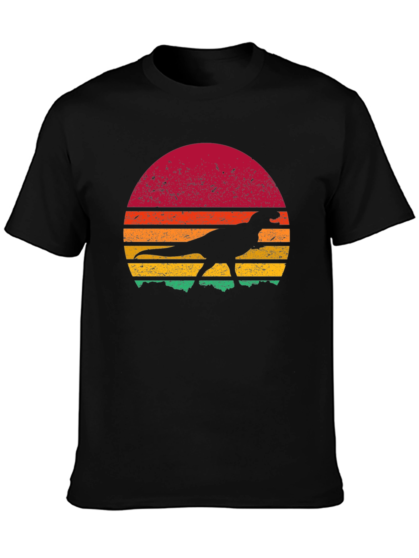 Retro Dinosaur Sunset Graphic Tee