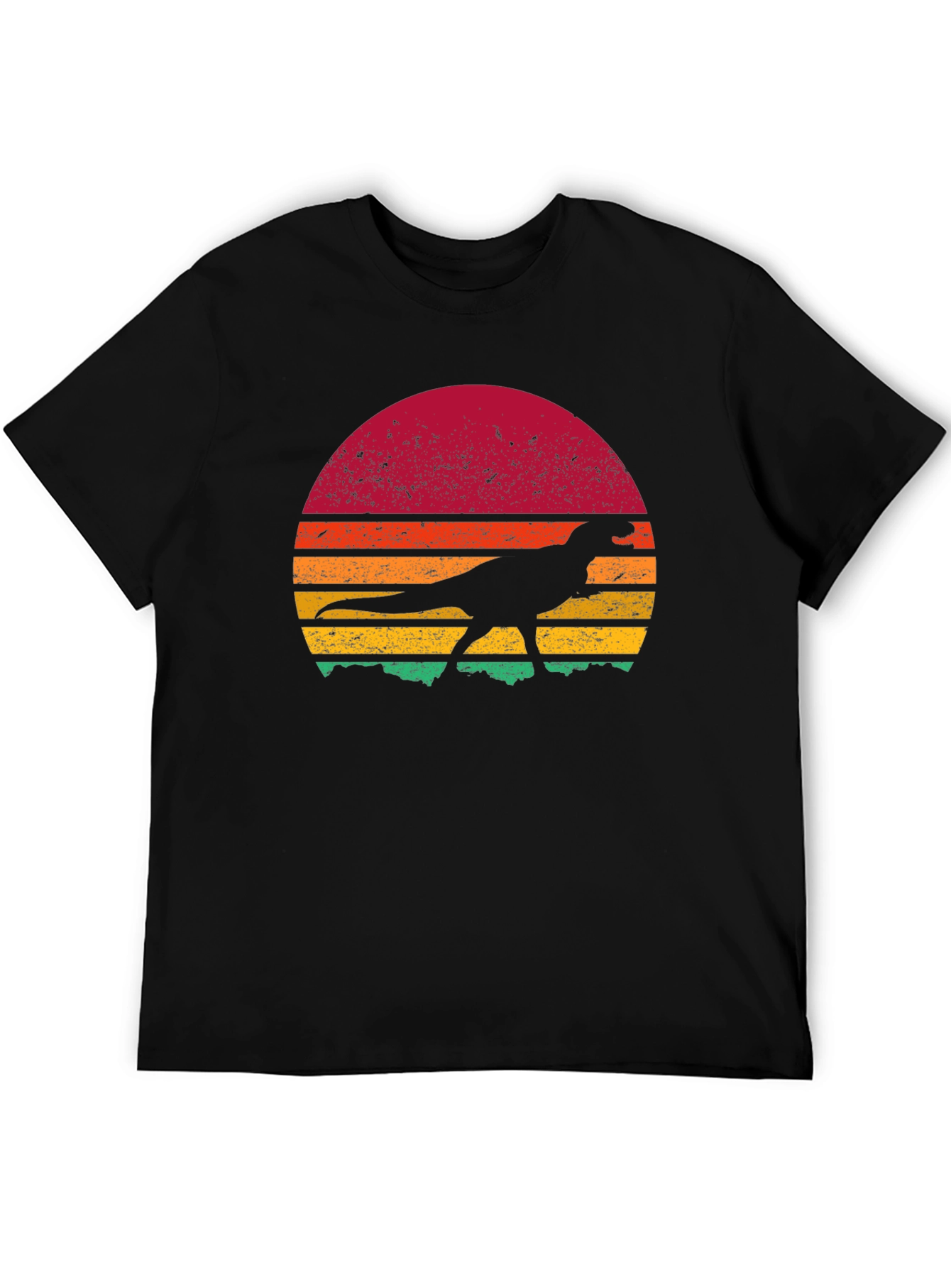 Retro Dinosaur Sunset Graphic Tee