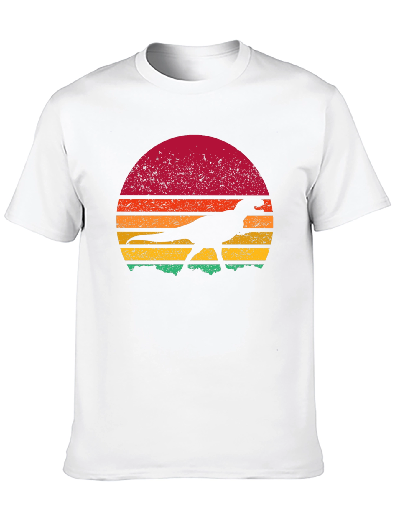 Retro Dinosaur Sunset Graphic Tee