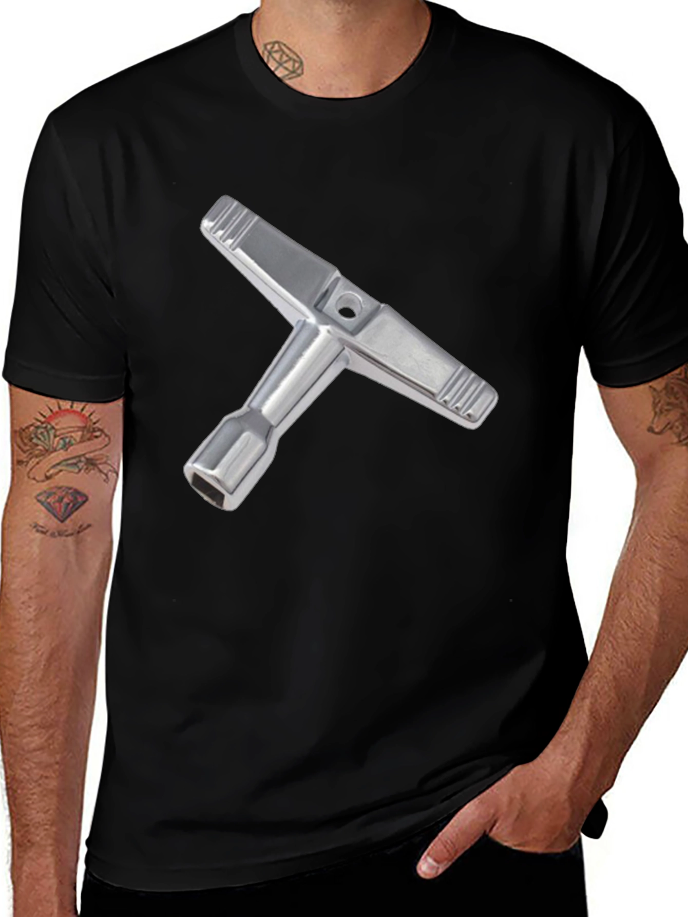 Drum Key T-Shirt - Stylish Musician Apparel