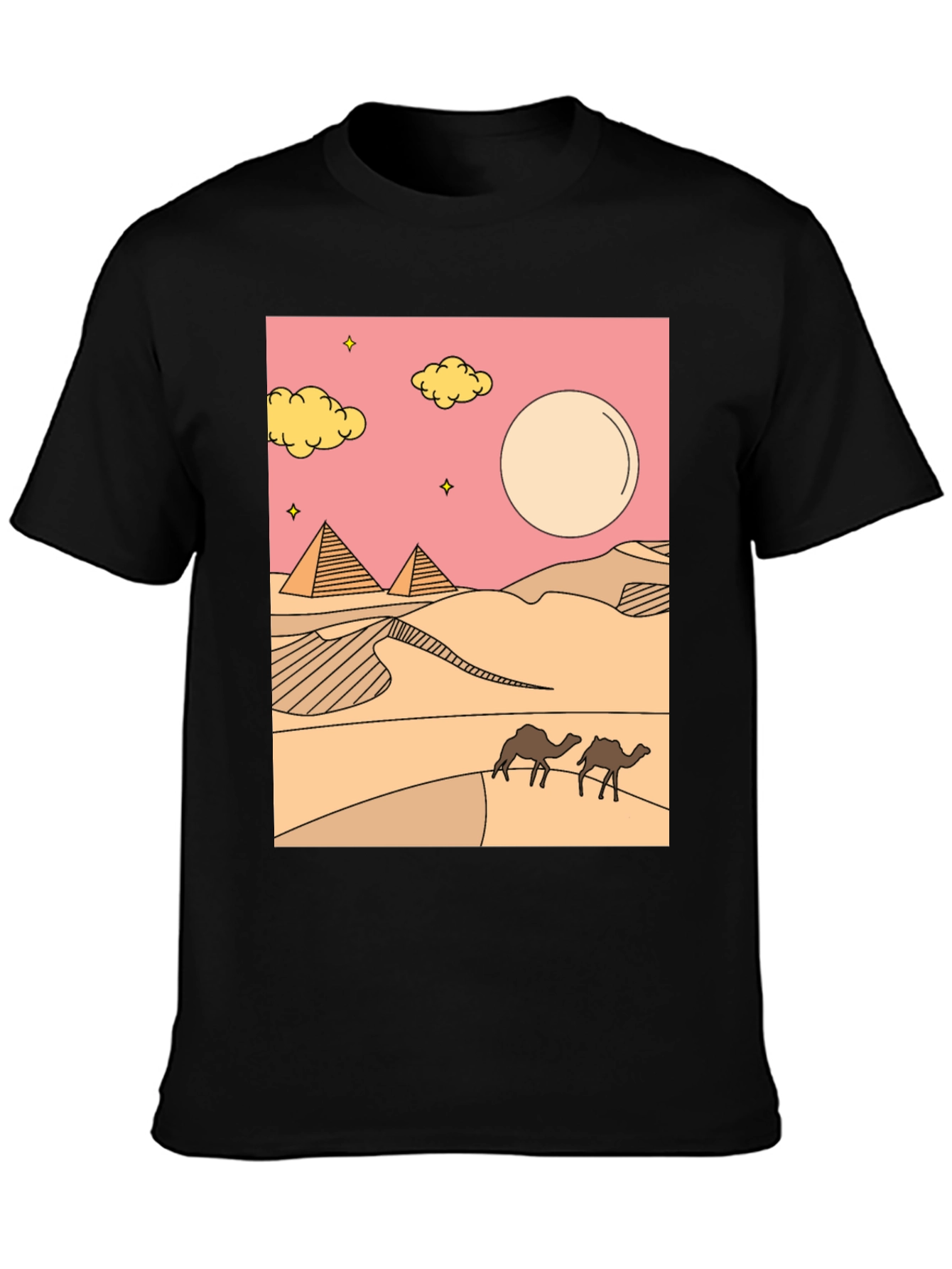 Desert Graphic Tee - Black Cotton Blend