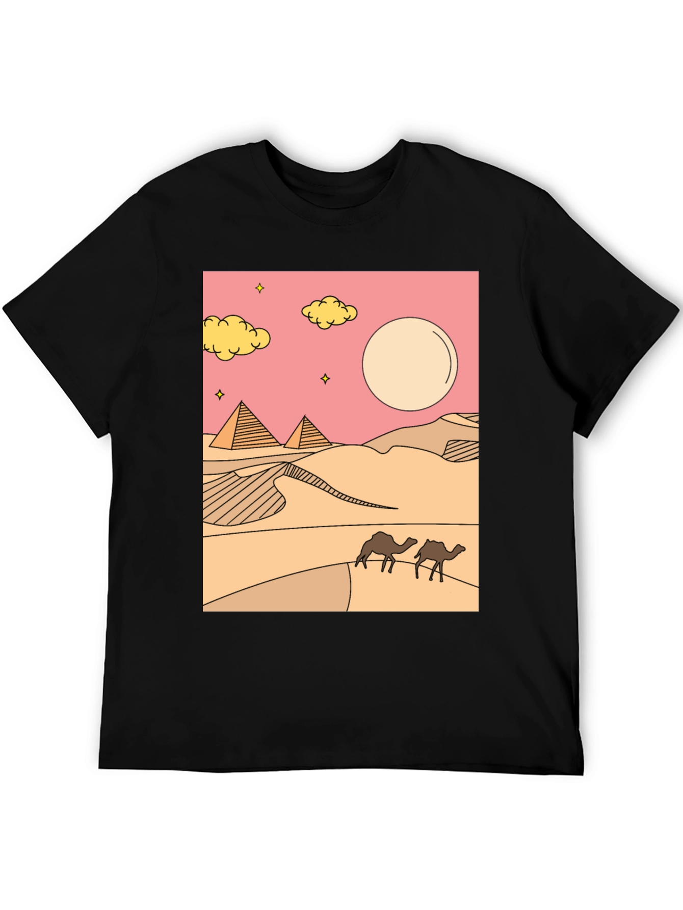Desert Graphic Tee - Black Cotton Blend