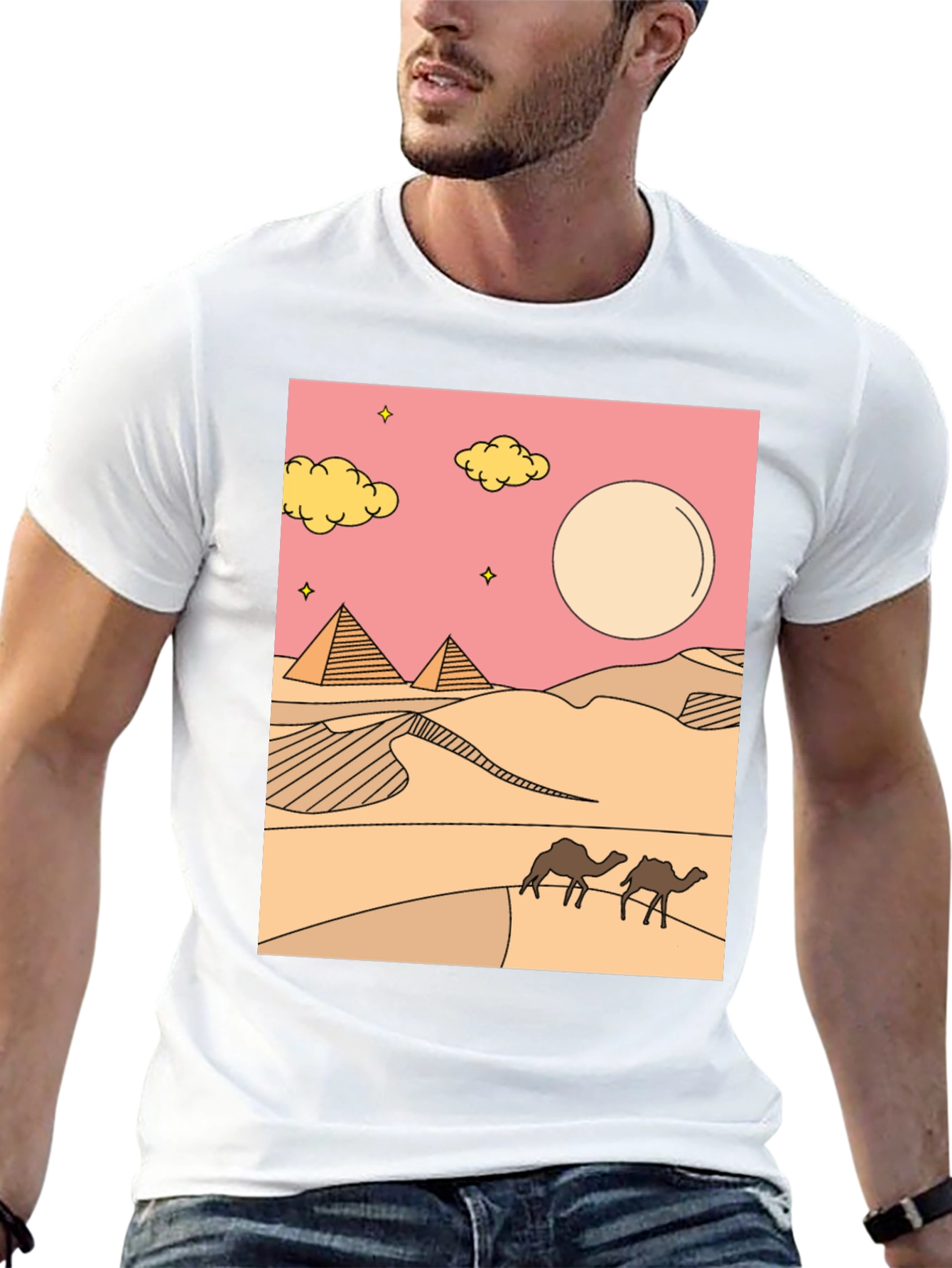 Desert Graphic Tee - Black Cotton Blend