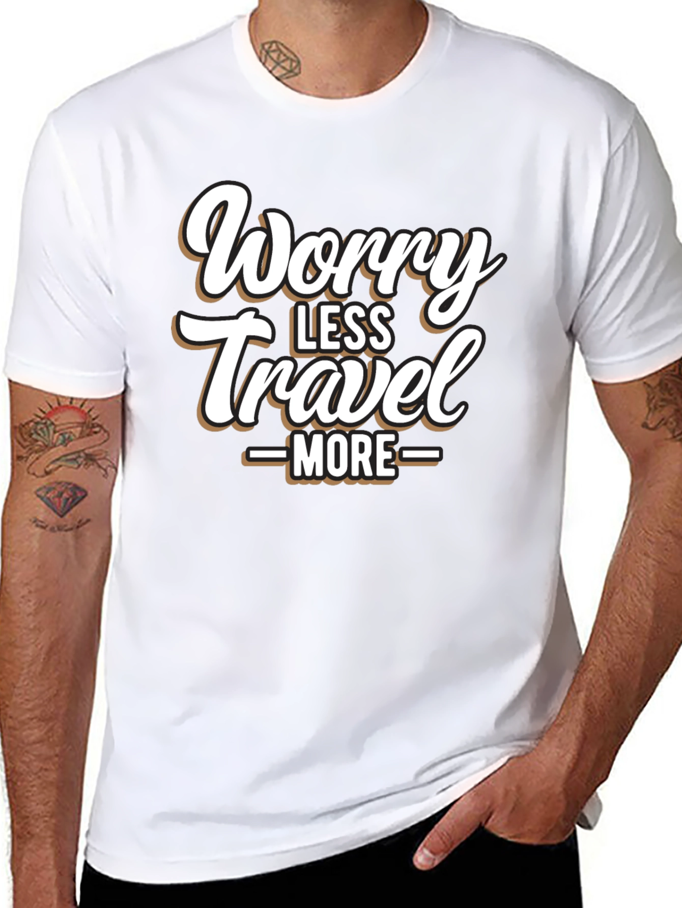 Worry Less Travel More Graphic T-Shirt