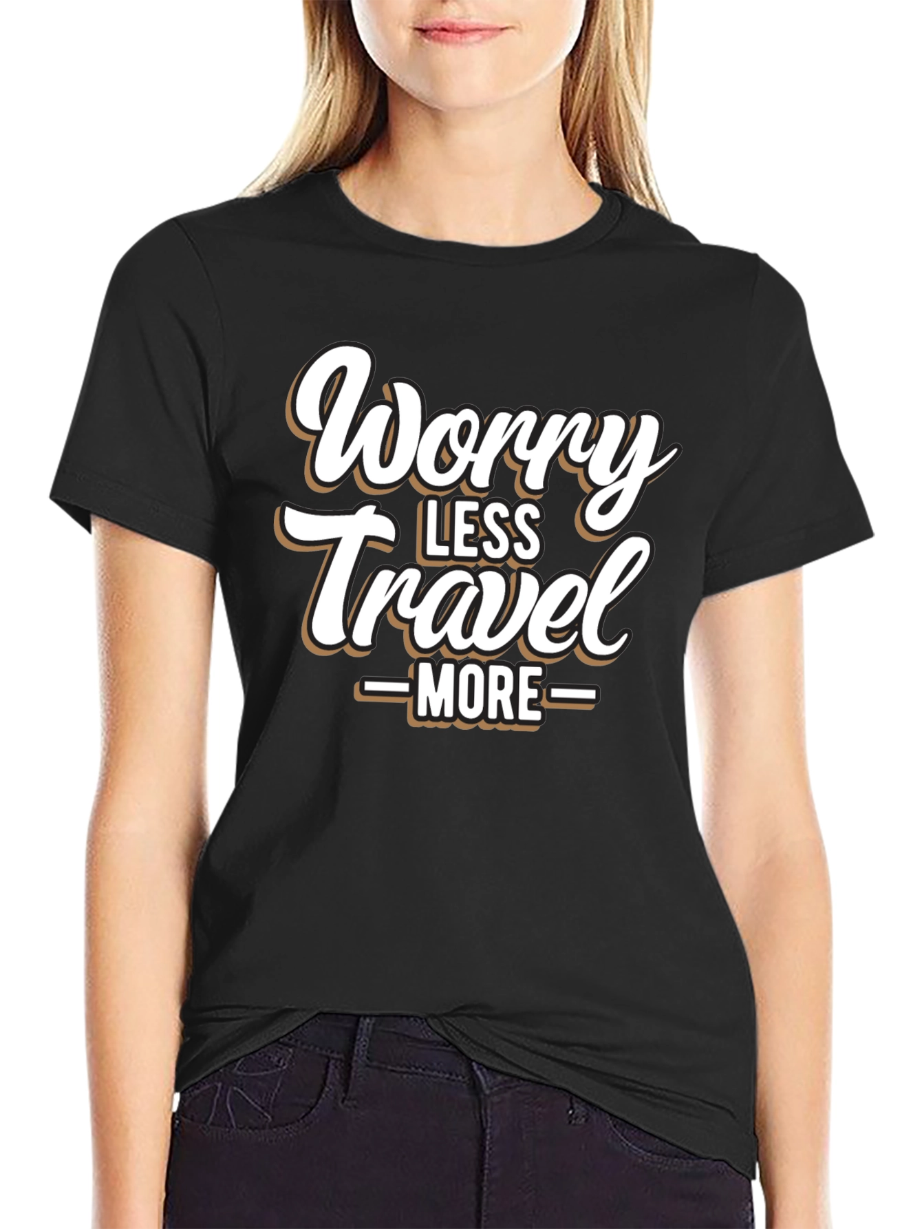 Worry Less Travel More Graphic T-Shirt