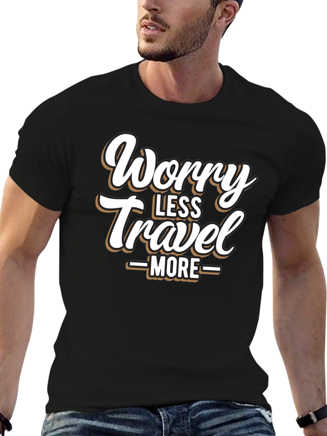 Worry Less Travel More Graphic T-Shirt