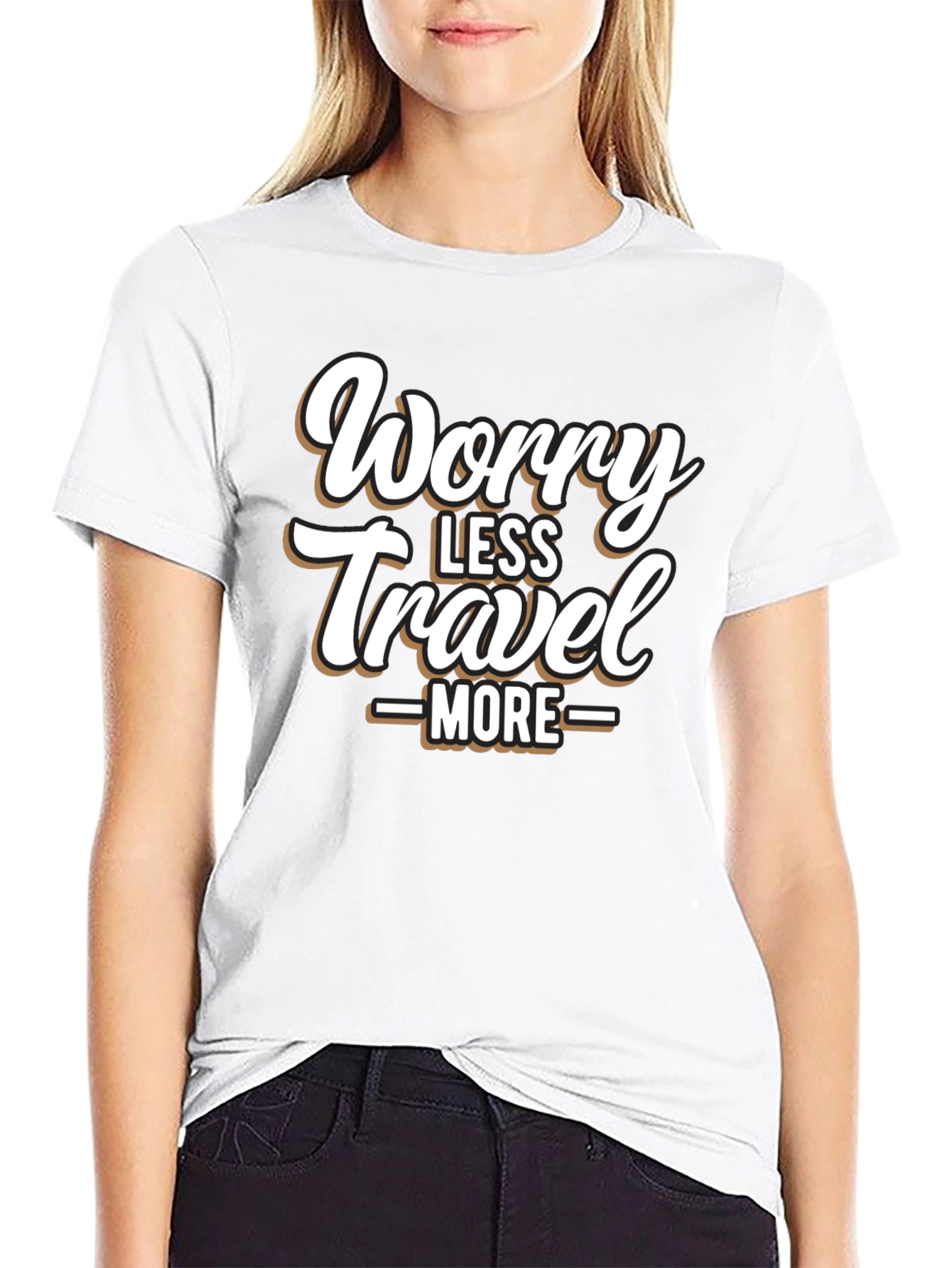 Worry Less Travel More Graphic T-Shirt