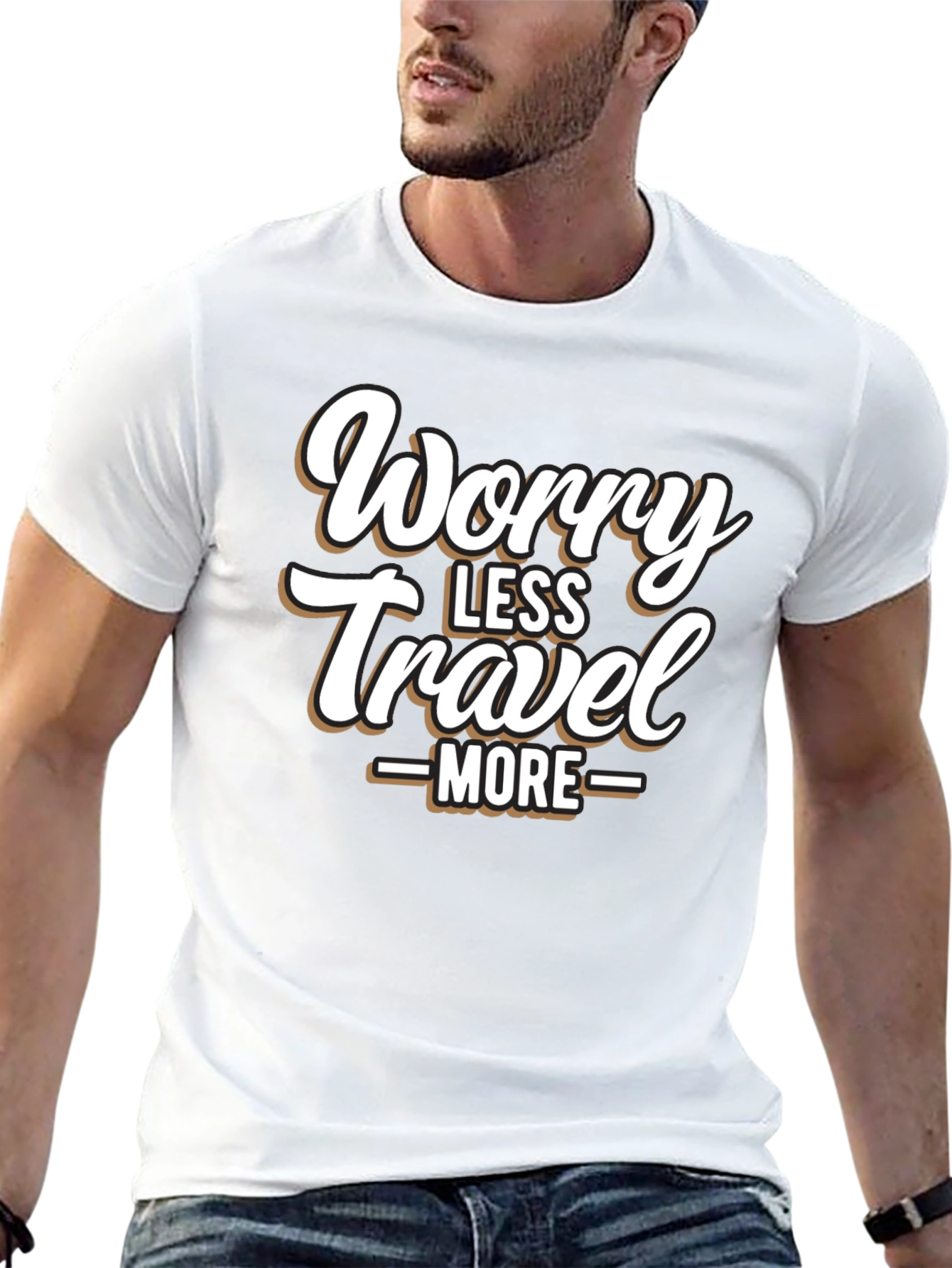 Worry Less Travel More Graphic T-Shirt