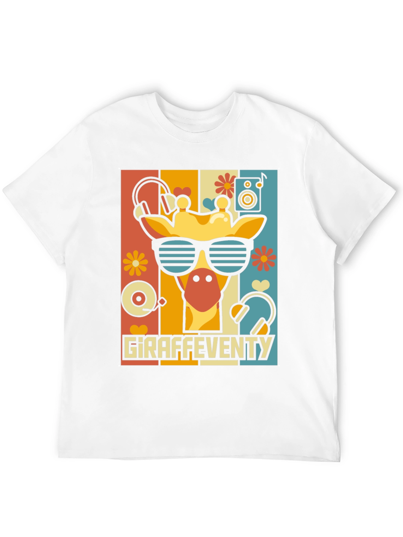Giraffe Seventies Style Graphic Tee