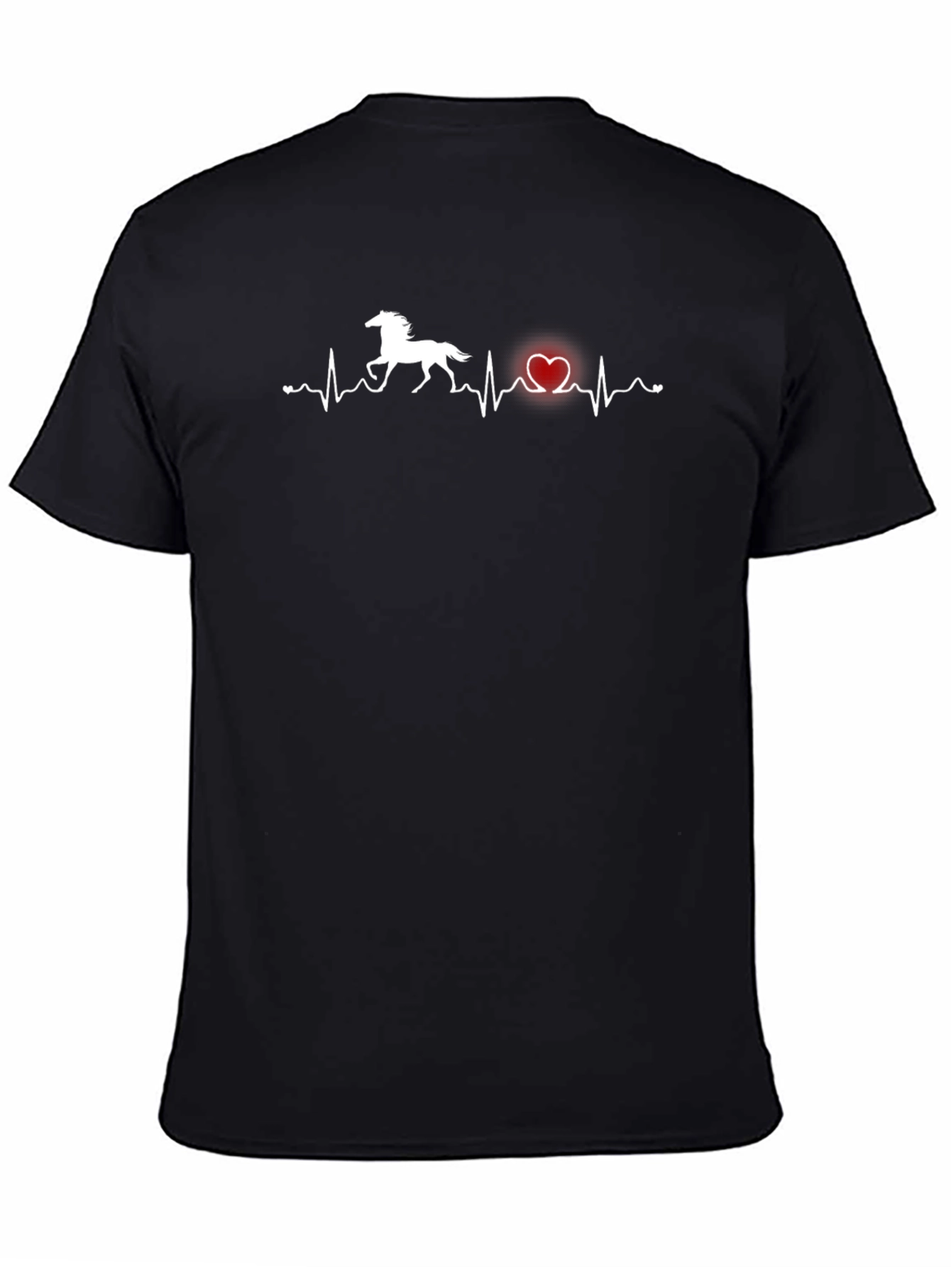 Horse Heartbeat Graphic Tee - Equestrian Lover Shirt