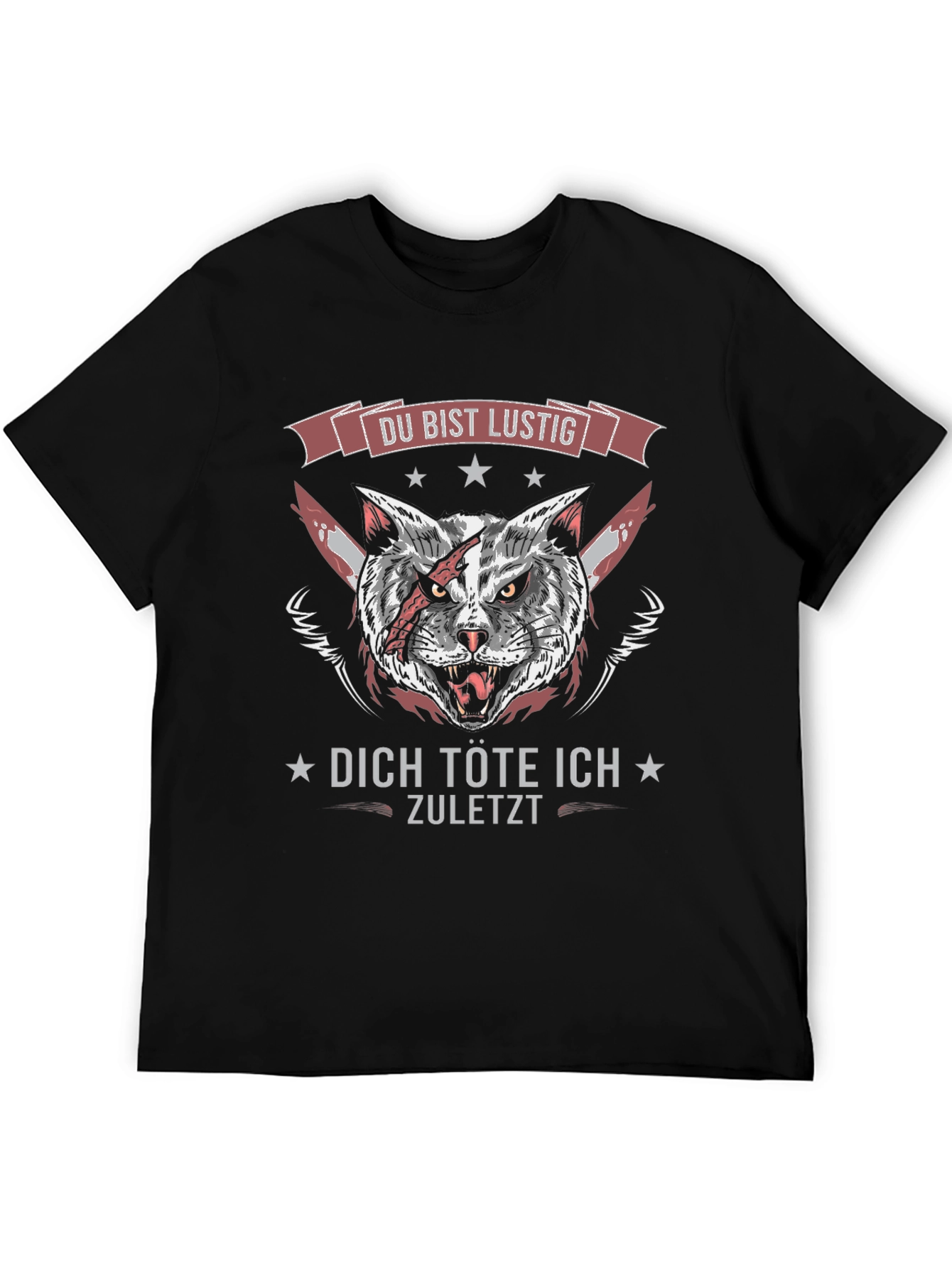 Du Bist Lustig T-Shirt - Killer Cat Design